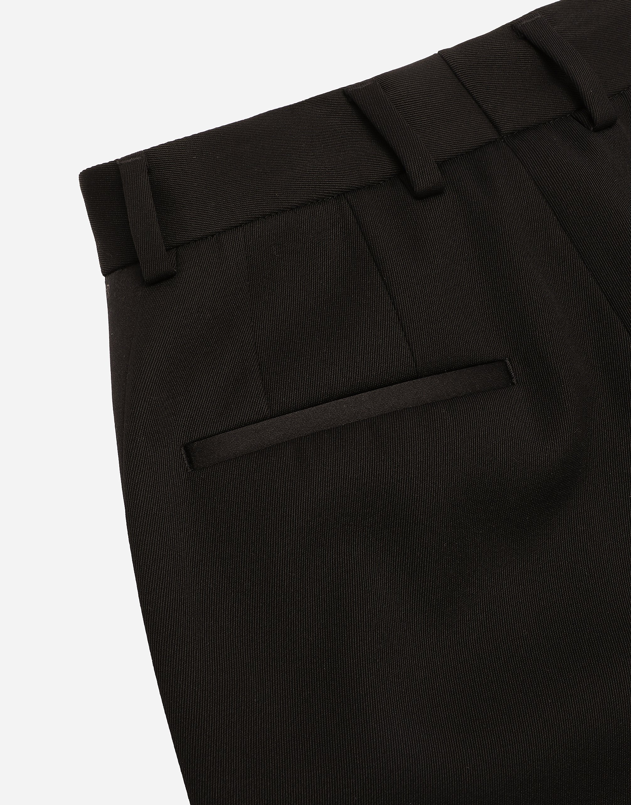 High-waisted wool gabardine cigarette pants