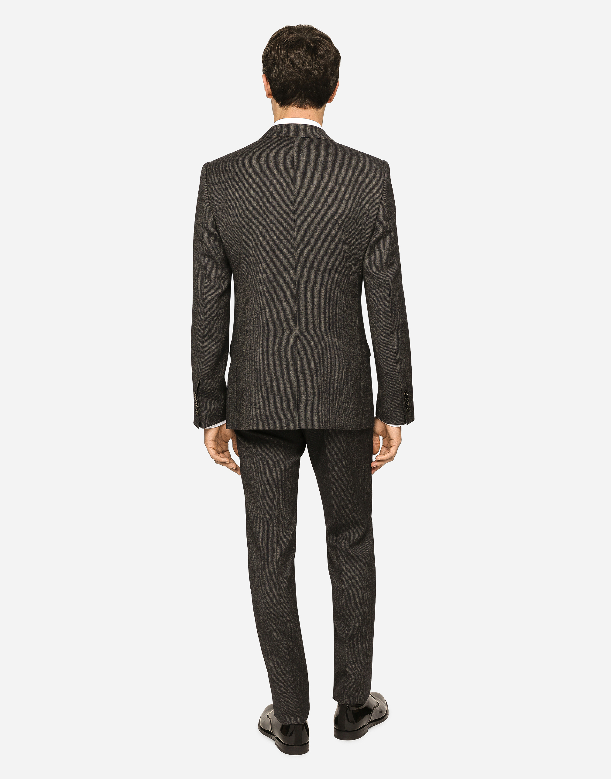 Shop Dolce & Gabbana Single-breasted Pinstripe Wool Martini-fit Suit In Multicolor