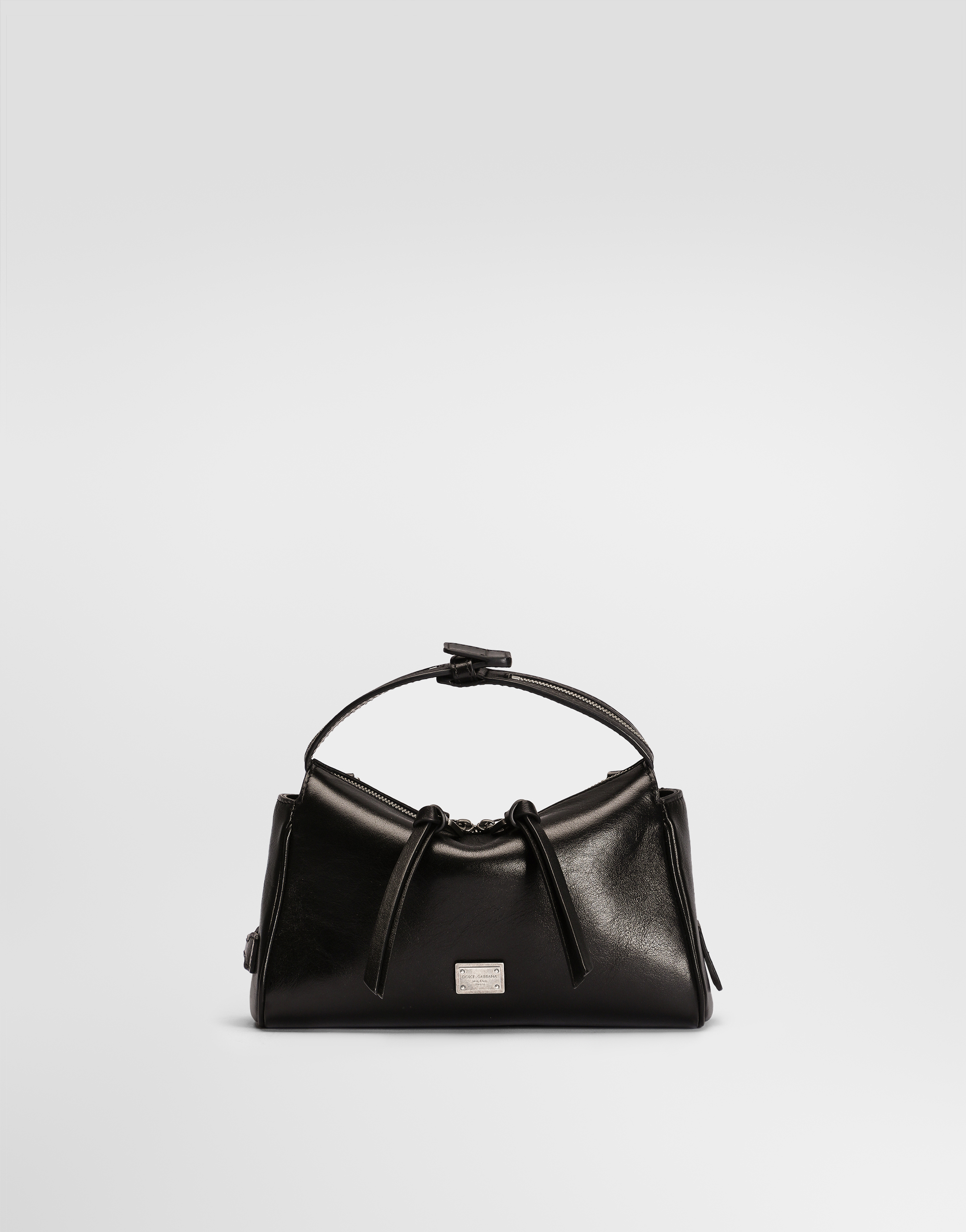 Mini Vittoria calfskin handbag in Black for Women | Dolce&Gabbana® US