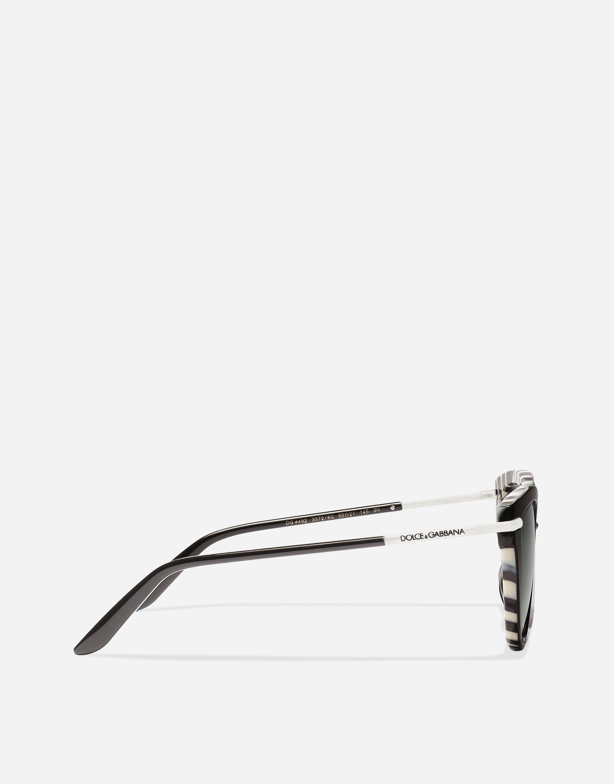Dolce & Gabbana Dna Sunglasses In Black On Zebra Print