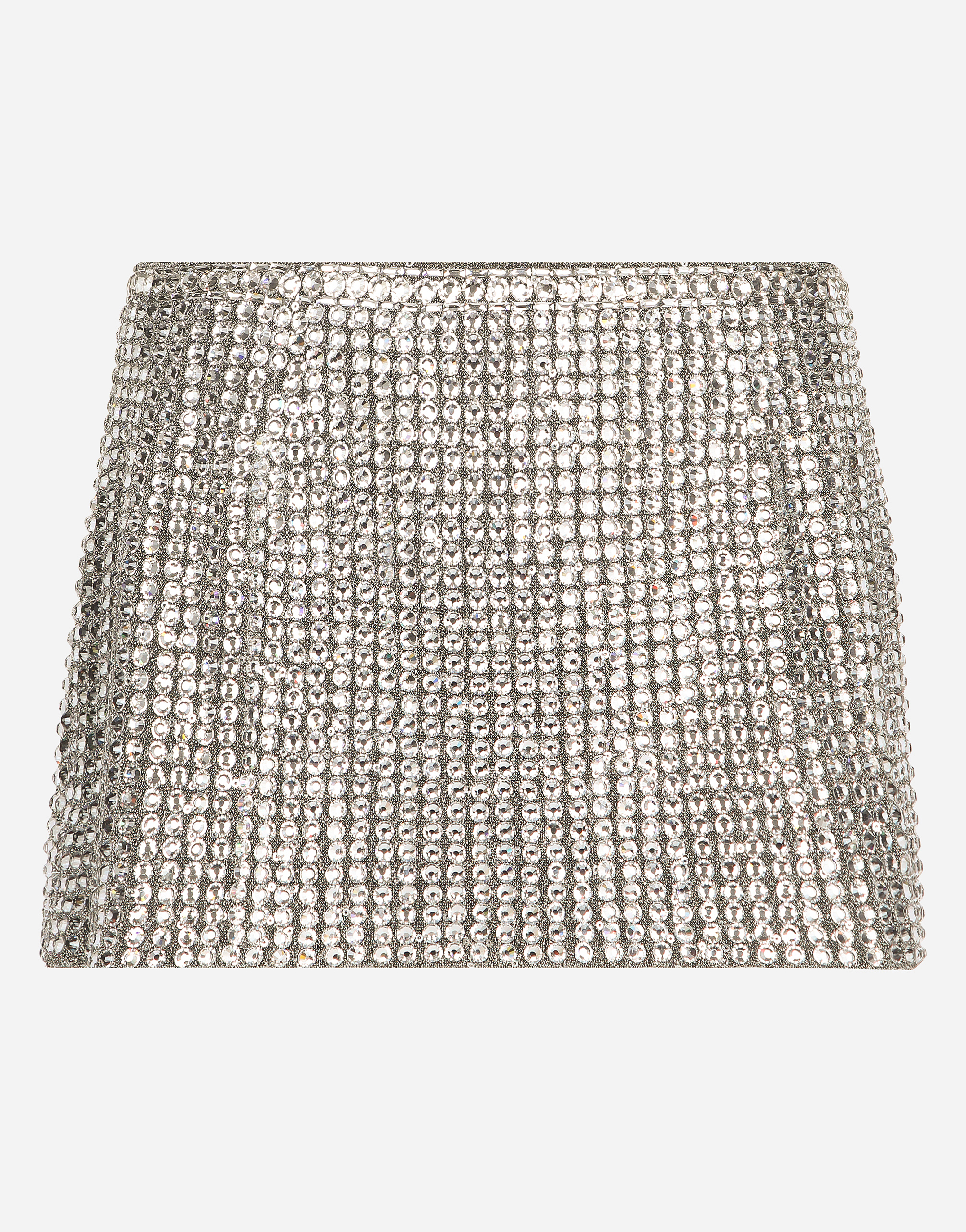 DOLCE & GABBANA MINISKIRT WITH FUSIBLE RHINESTONES