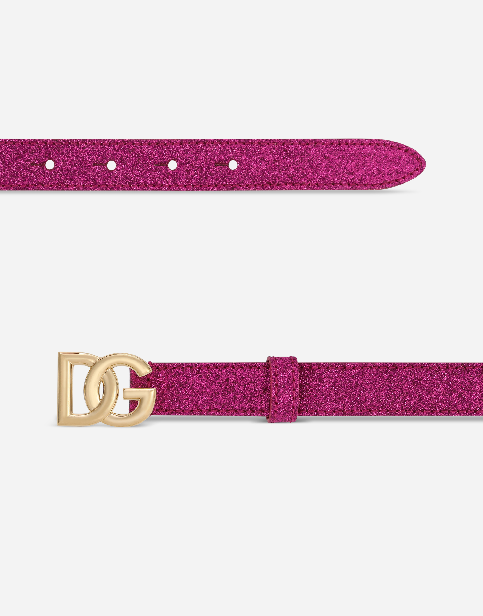 Dolce & Gabbana Dg Logo Belt In Fuchsia