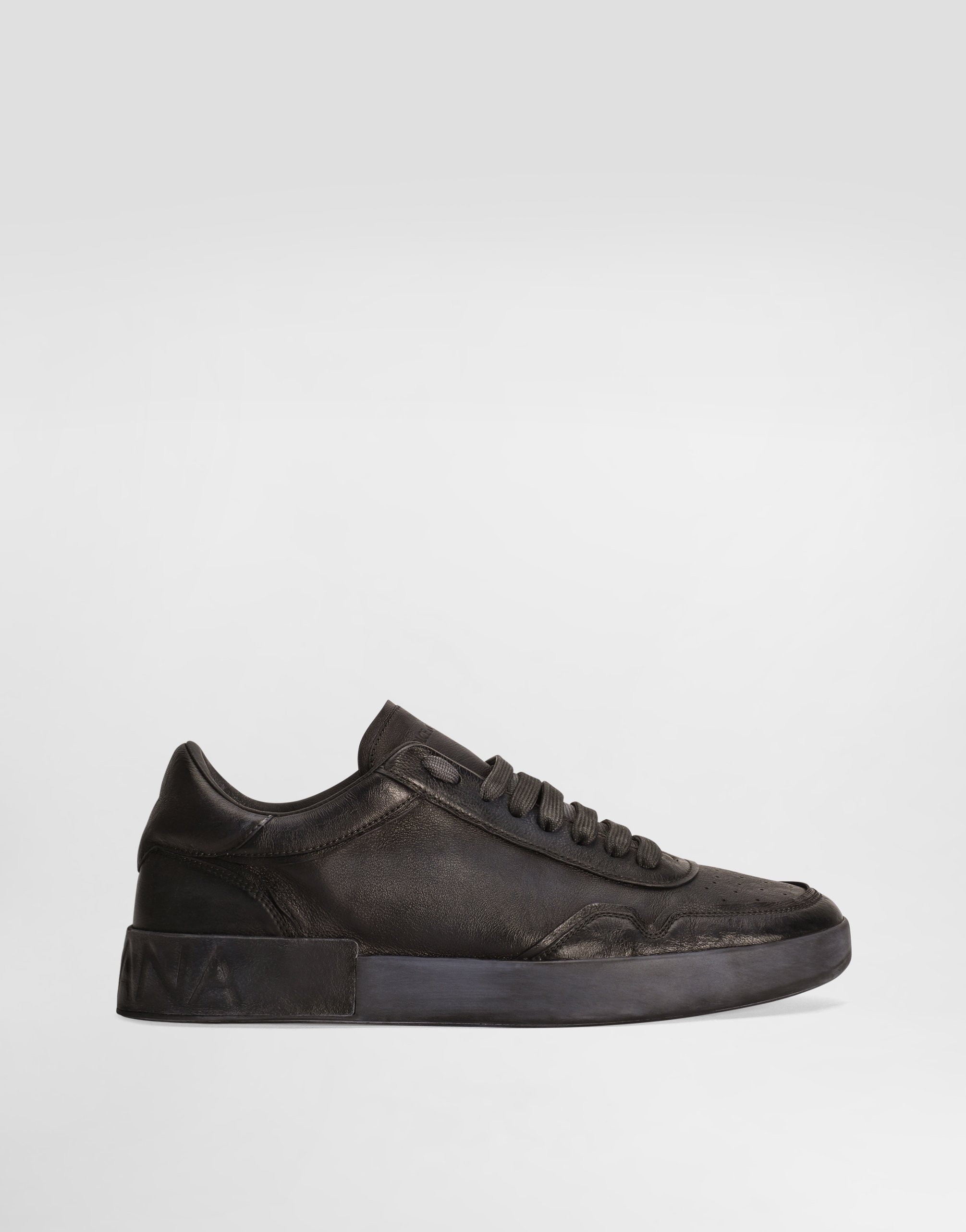 Dolce & Gabbana Portofino Calfskin Sneakers - Man Sneakers Black