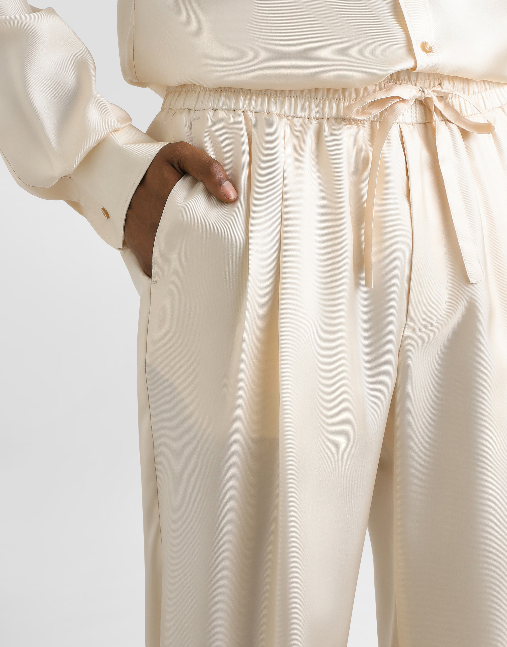 Dolce & Gabbana Silk Twill Jogging Trousers