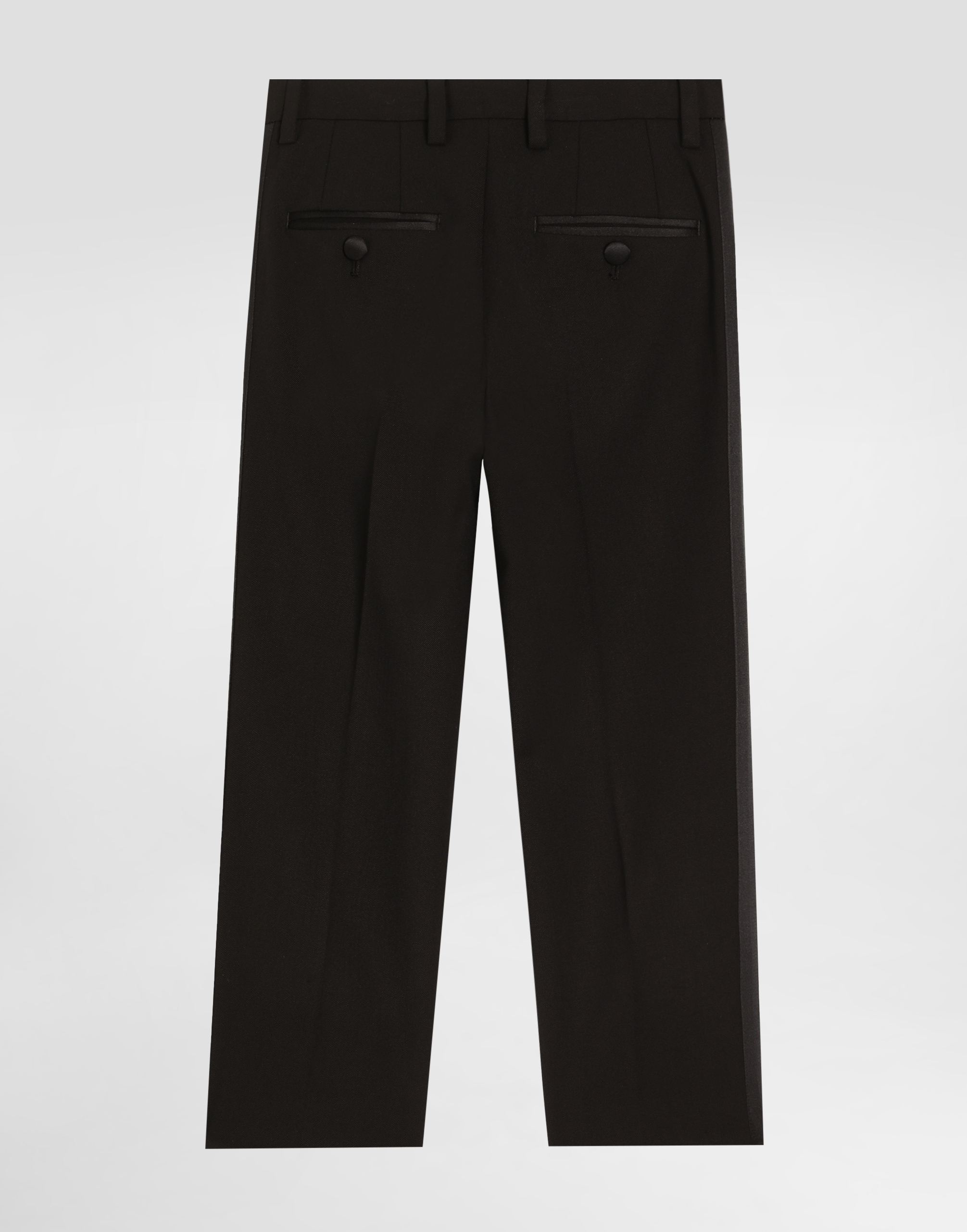  Dolce & Gabbana Klassische Hose Aus Wollmix Und Duchesse - Mann Hosen Und Shorts Schwarz Wolle 3 Years 