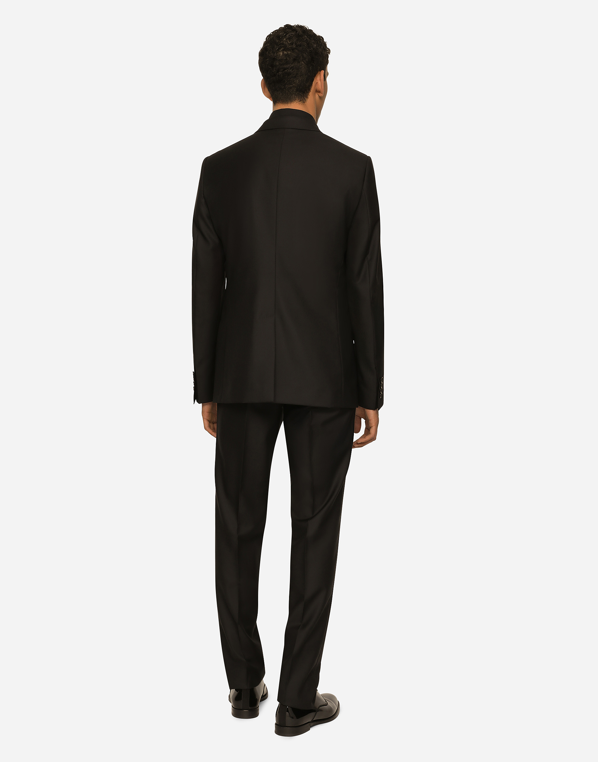 Shop Dolce & Gabbana Wool And Silk Martini-fit Suit In Black