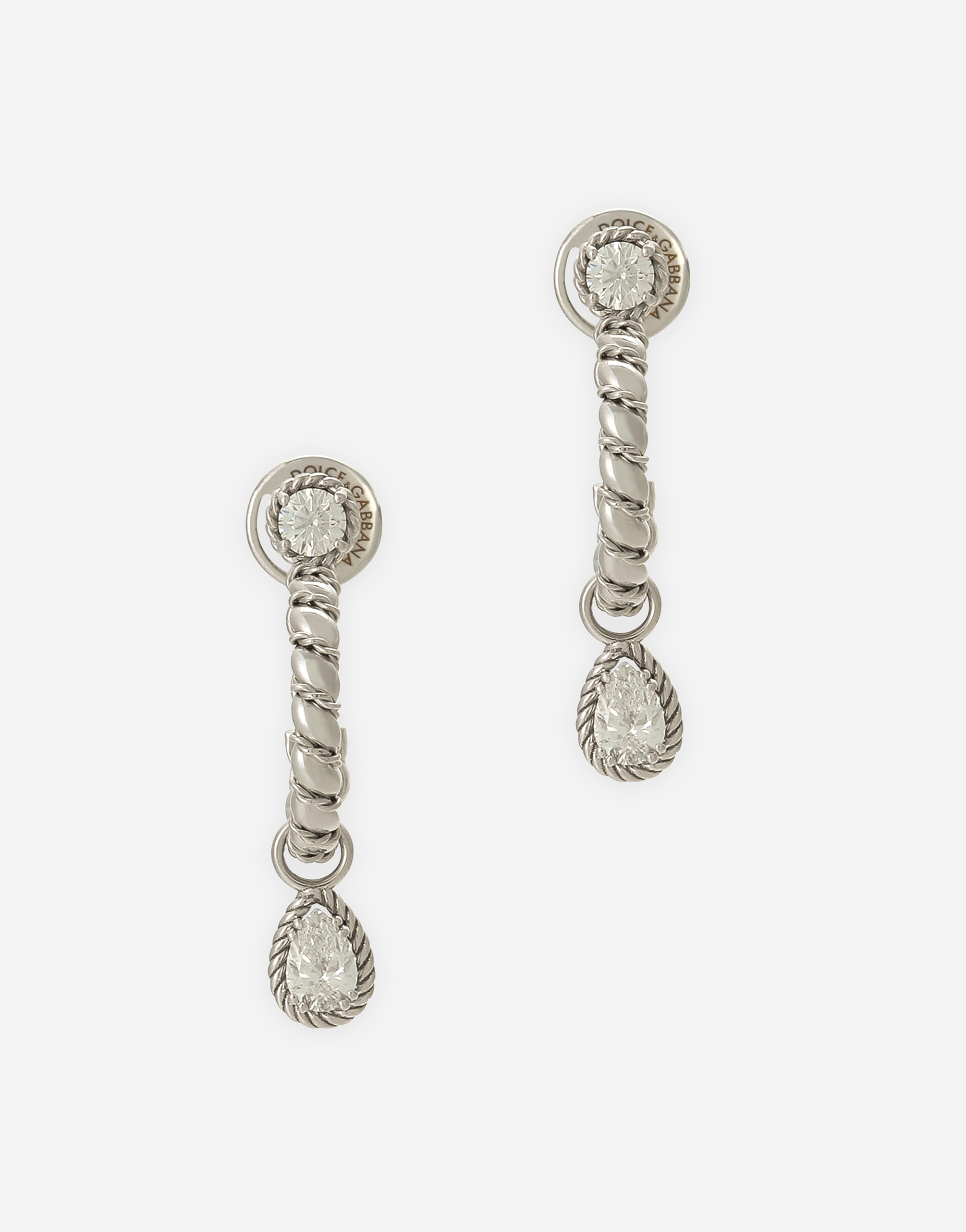 Dolce & Gabbana Easy Diamond Earrings In White Gold 18kt And Diamonds