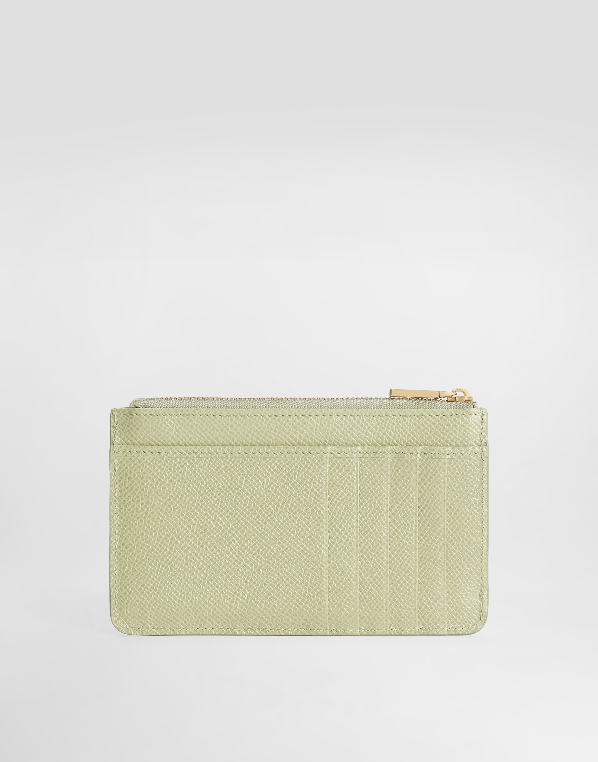  Dolce & Gabbana Dauphine Calfskin Card Holder - Frau Geldbörsen Und Kleinlederwaren Green Leder Onesize 