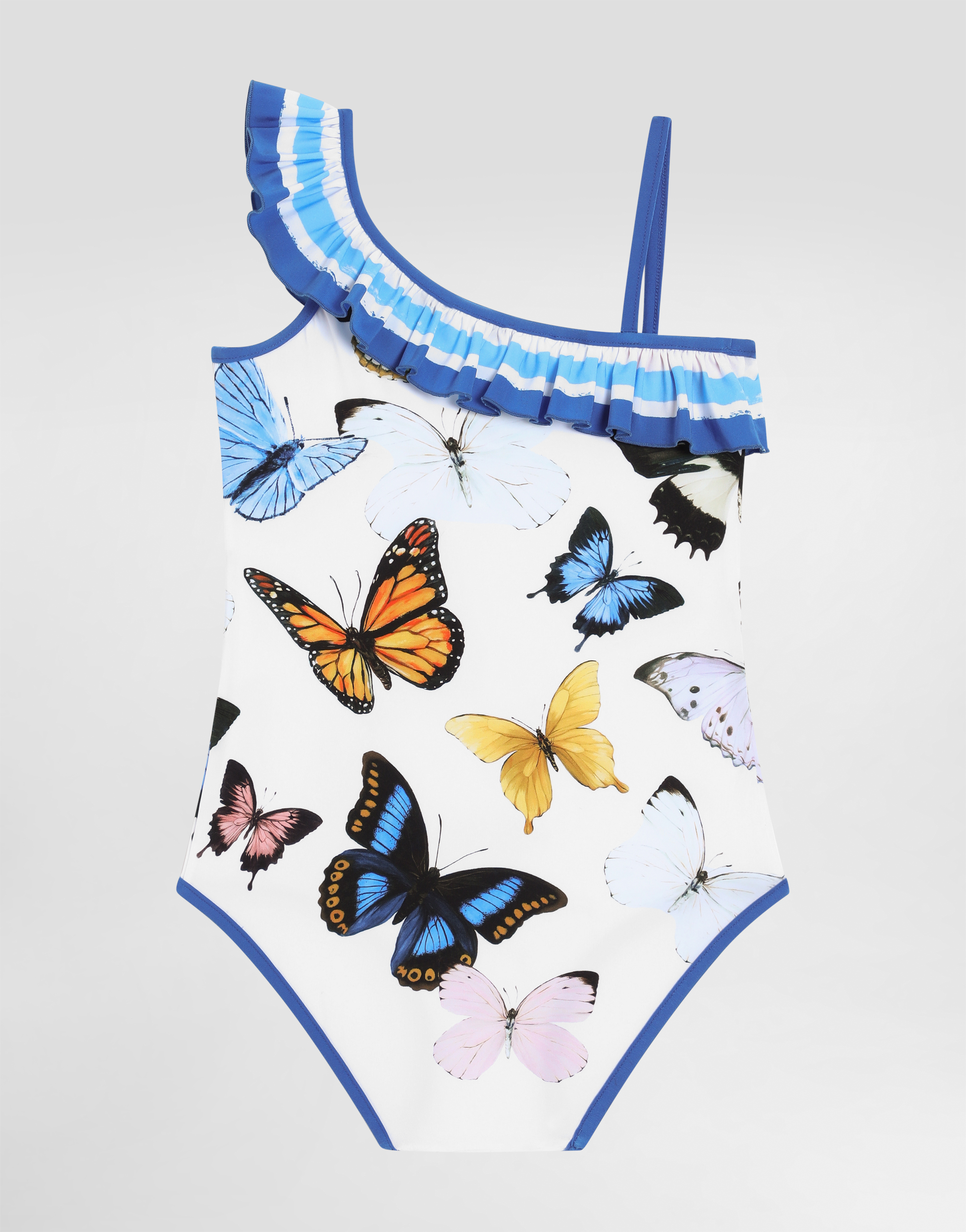 Dolce & Gabbana Girls Butterfly Print Swimsuit In Print