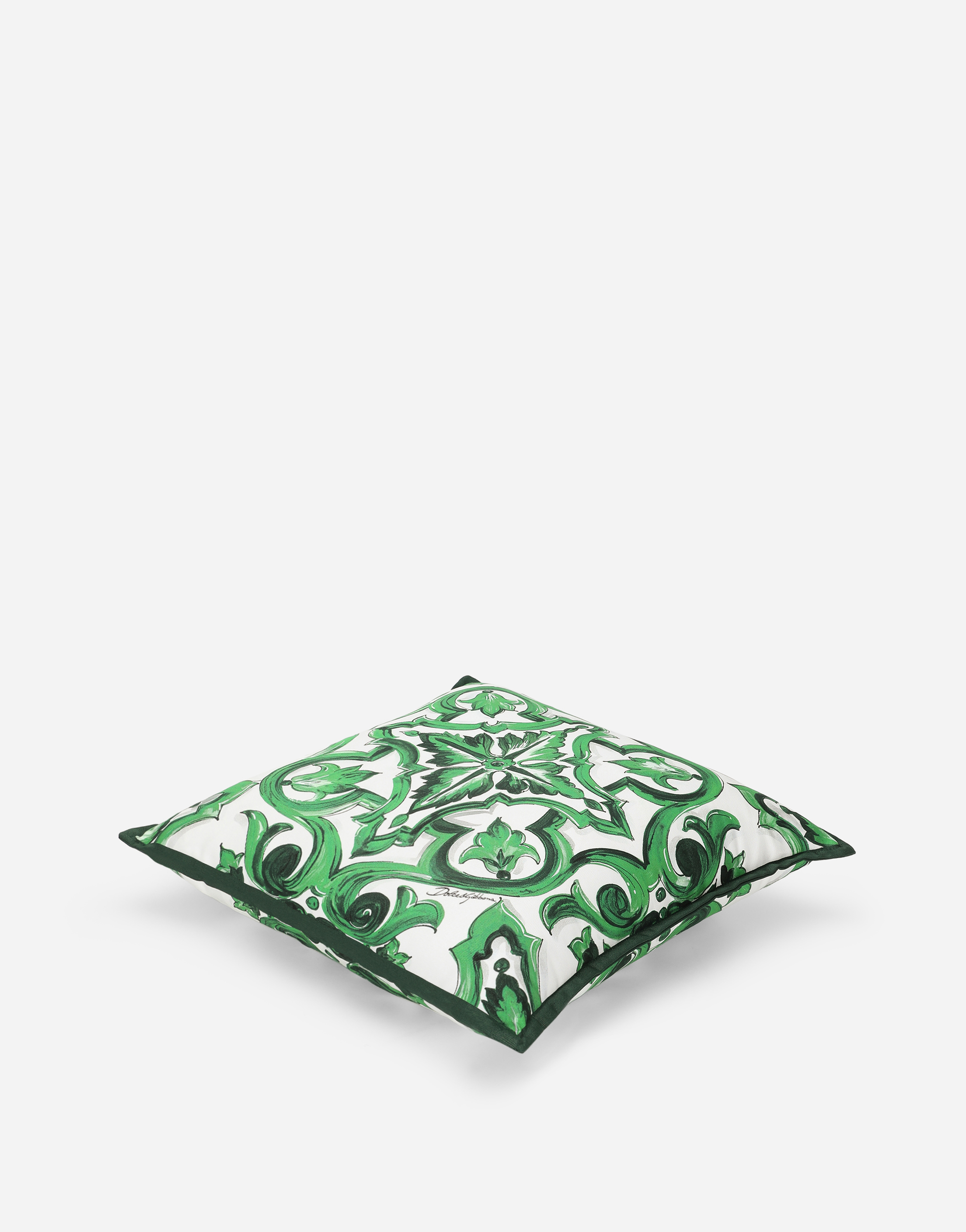 Dolce & Gabbana Canvas Cushion Small In Multicolor