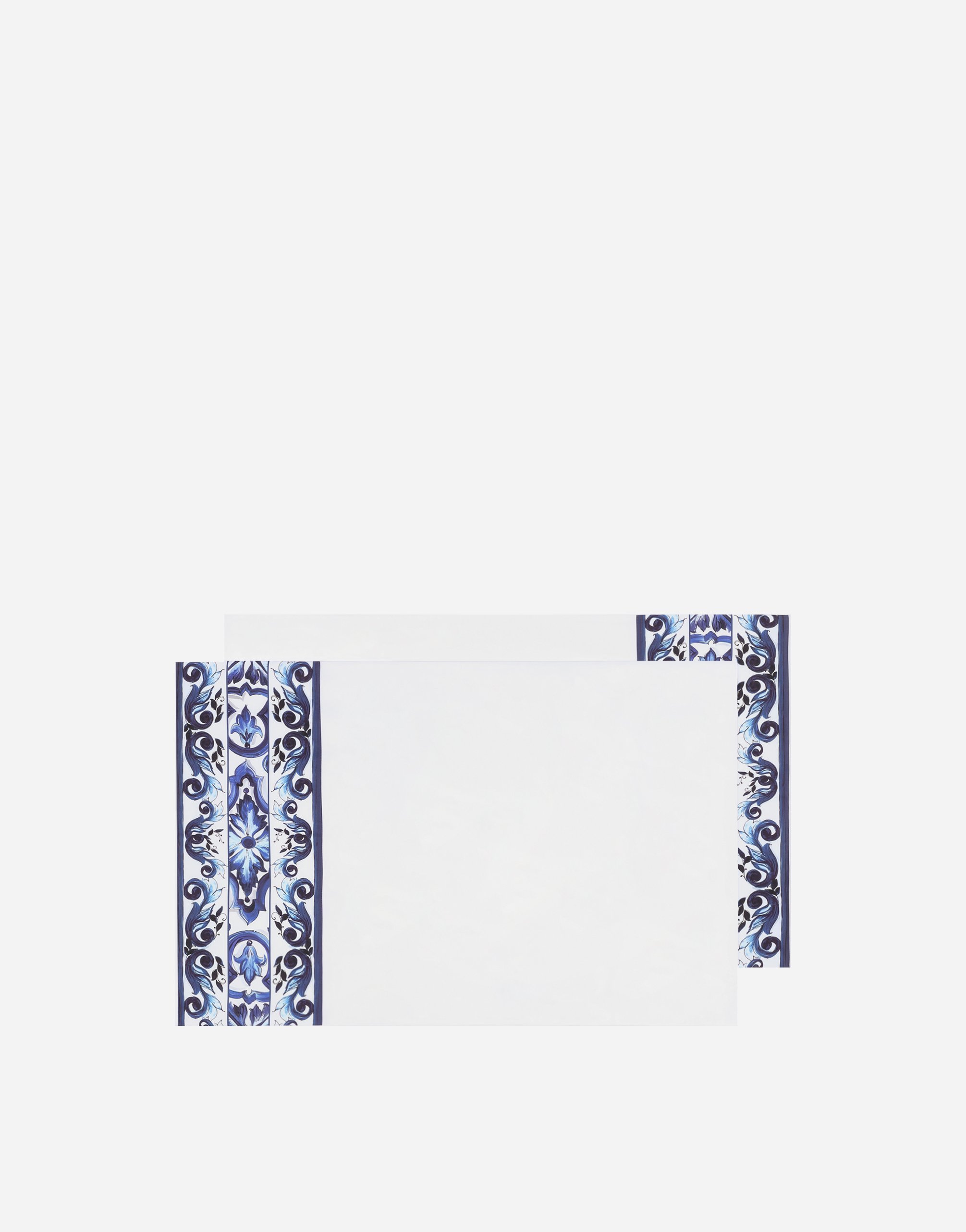 Dolce & Gabbana Set 2 Cotton Sateen Pillowcases In Blue