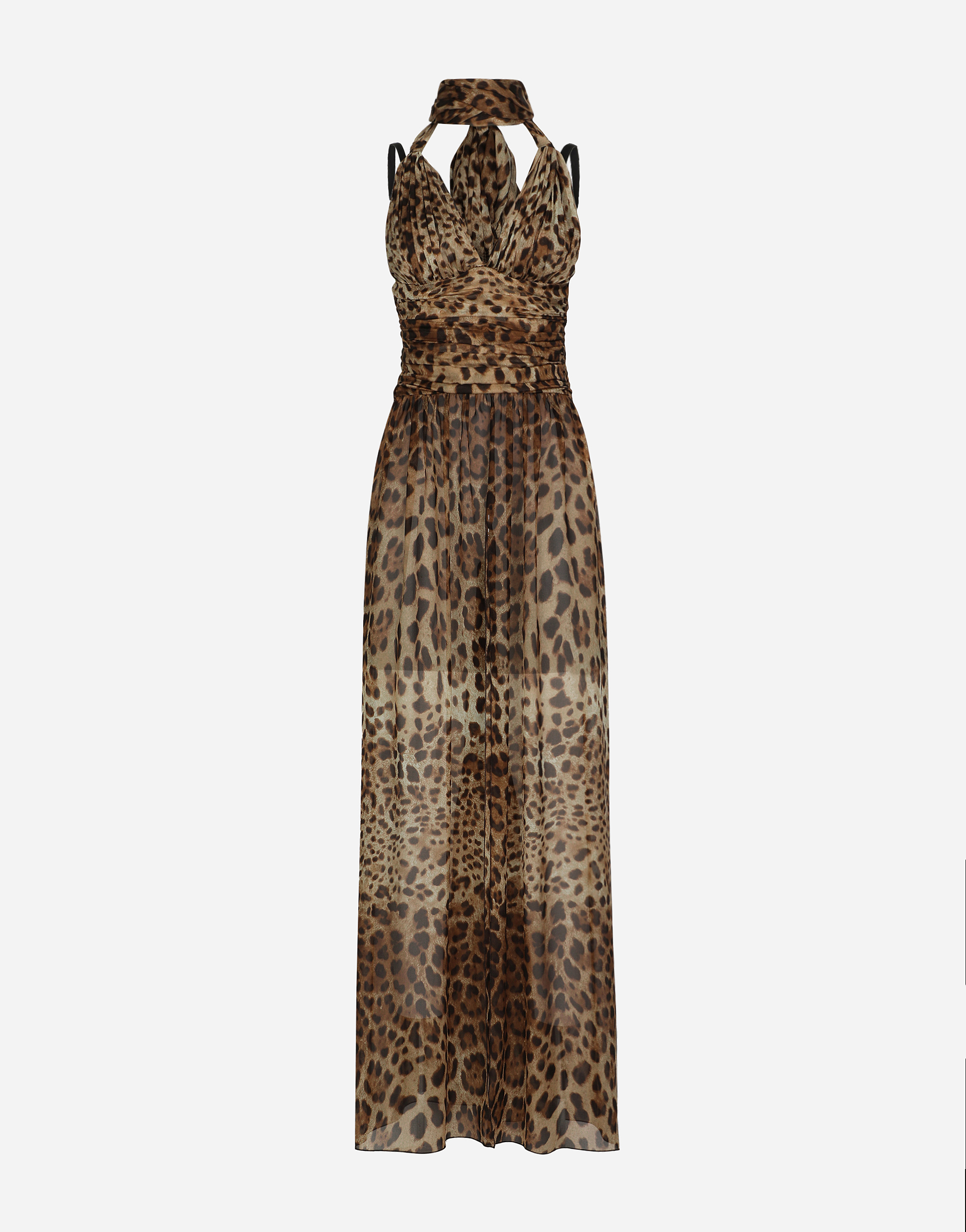 Dolce & Gabbana Print Silk Long Dress In プリ