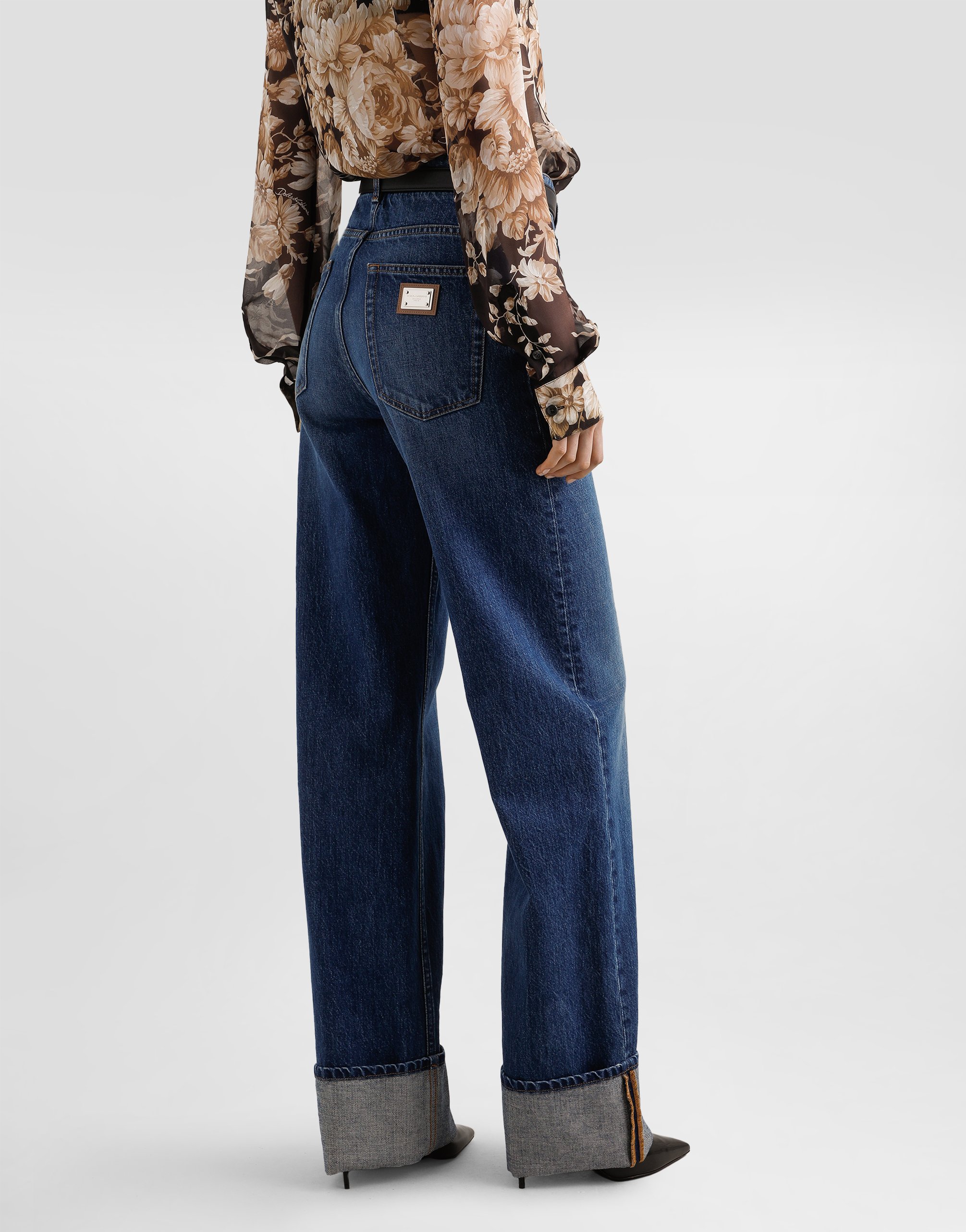 Dolce & Gabbana 5-pocket Denim Trousers In Multi