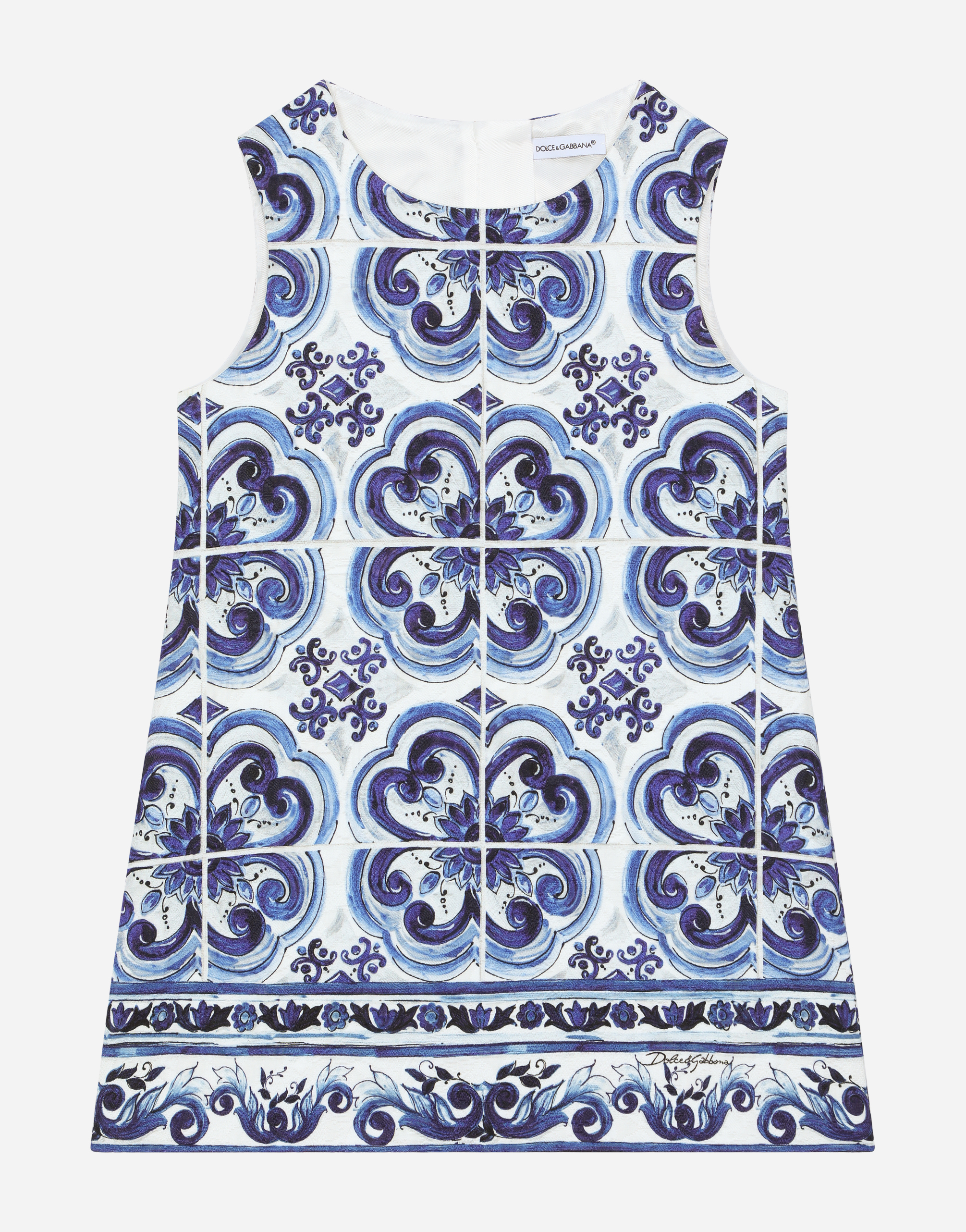 Dolce & Gabbana☆ ショートドレス ブロケード マヨリカプリント マルチカラーのウィメンズ ショートドレス ブロケード マヨリカ