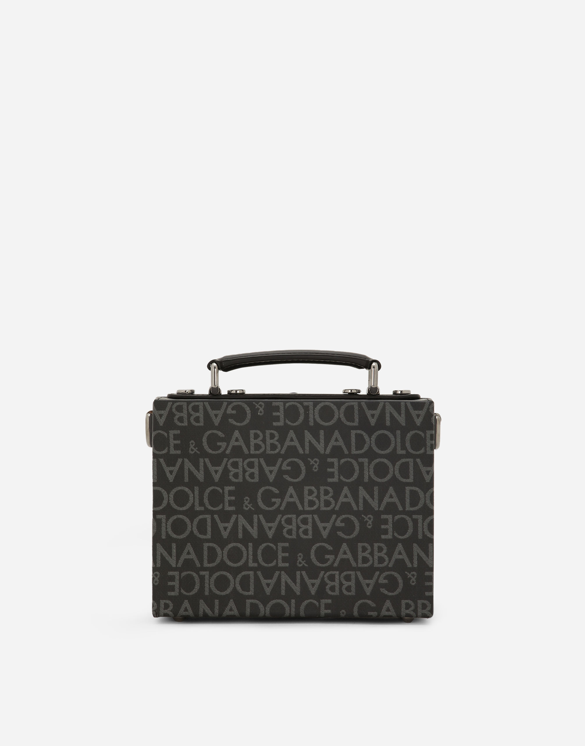 Dolce & Gabbana Coated Jacquard Box Bag - Man Crossbody Bags Multi-colored Fabric Onesize