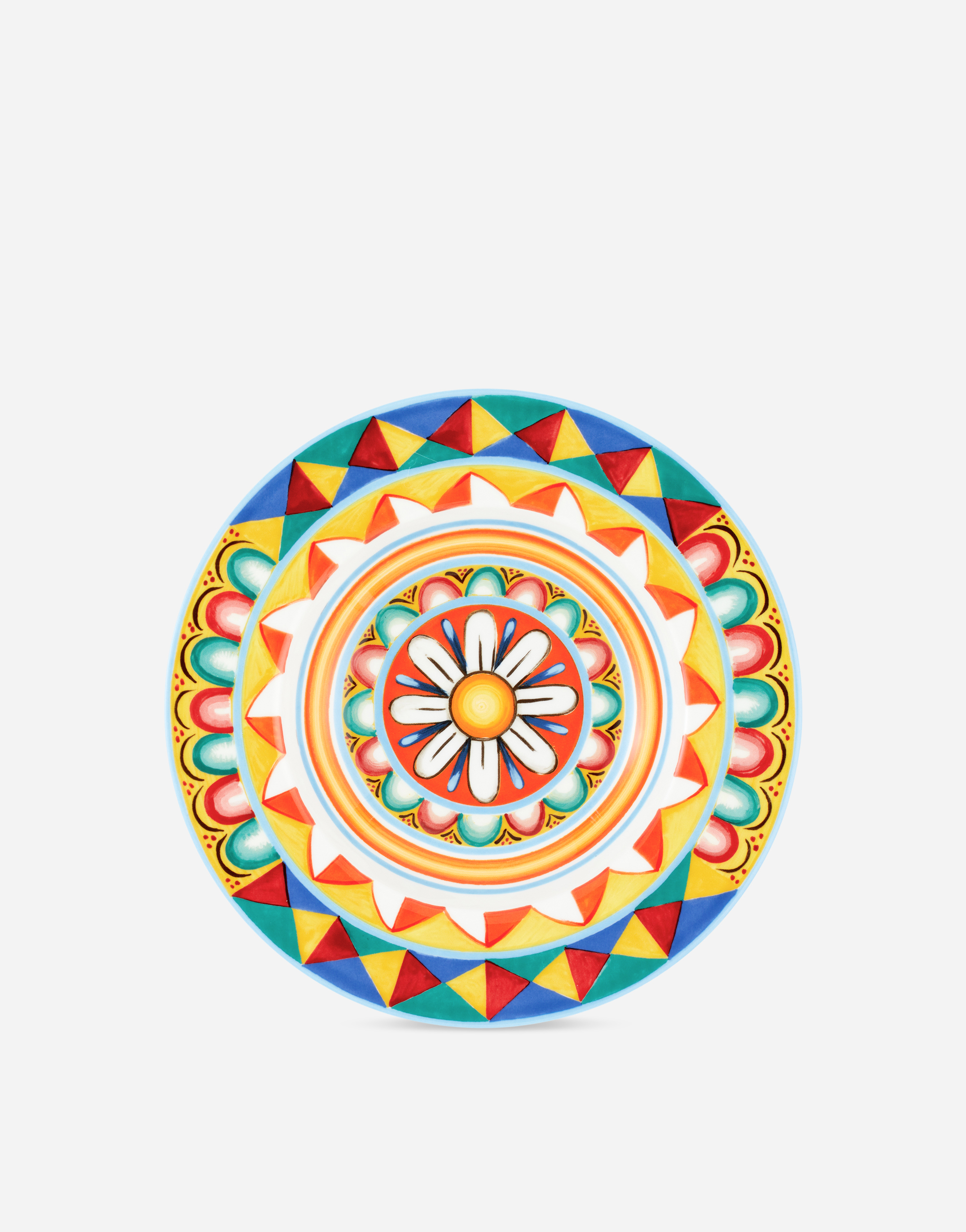 Dolce & Gabbana Set 2 Soup Plates In Fine Porcelain Multicolor Unisex Onesize In Multicolor