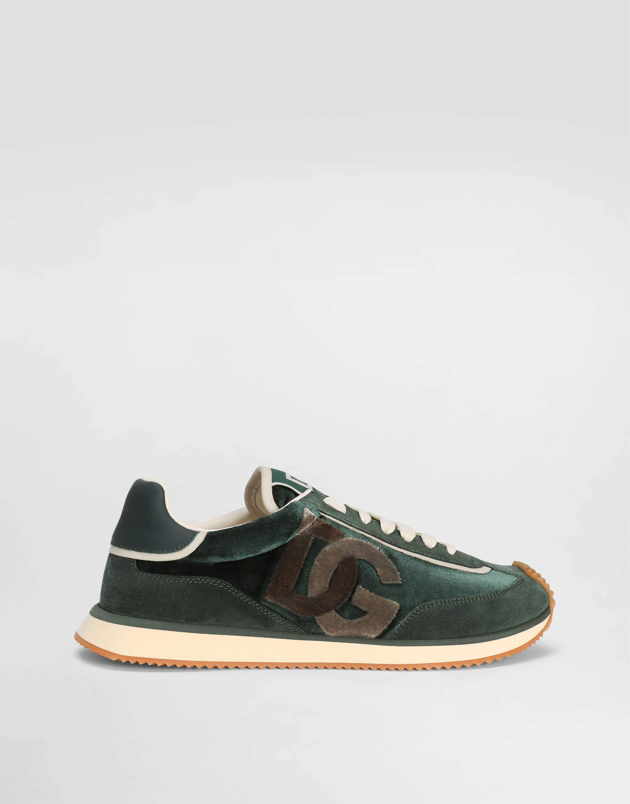 Dolce & Gabbana Cushion Low-top Sneakers Featuring Suede Inserts In Green