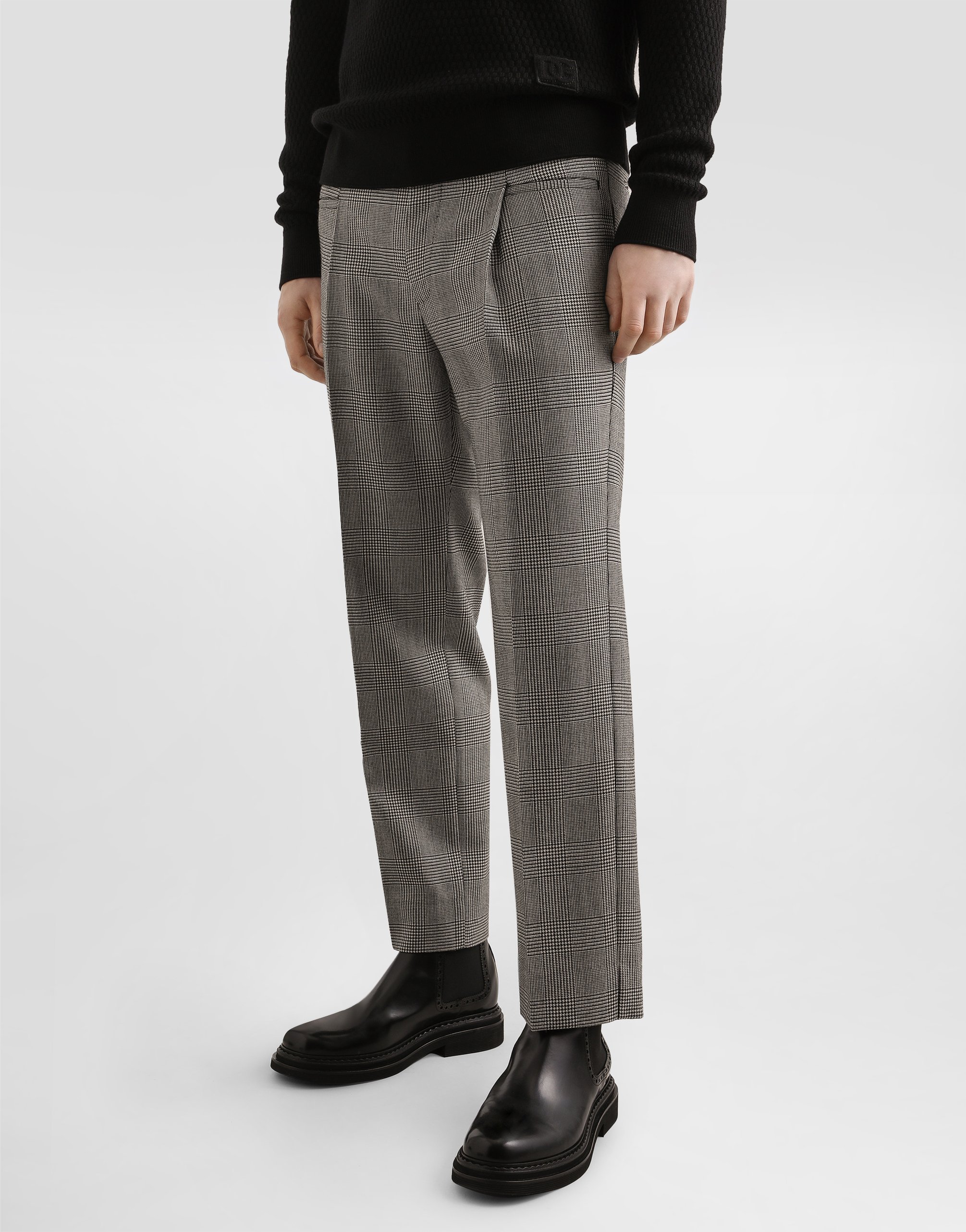 Glen plaid trousers