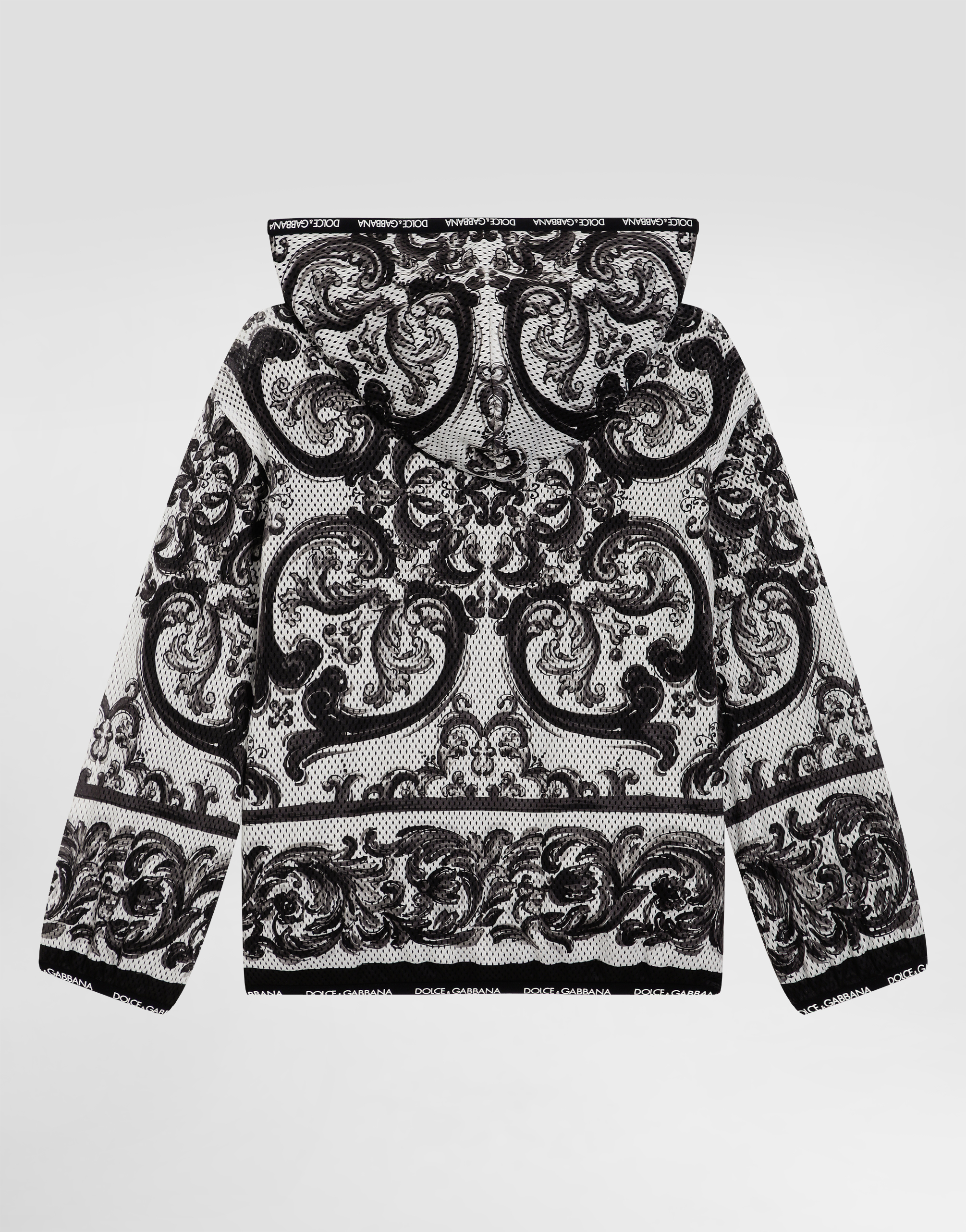  Dolce & Gabbana Jacke Aus Weichem Netzgewebe Mit Majolika-print - Mann Mäntel Und Jacken Mehrfarbig 3 Years 