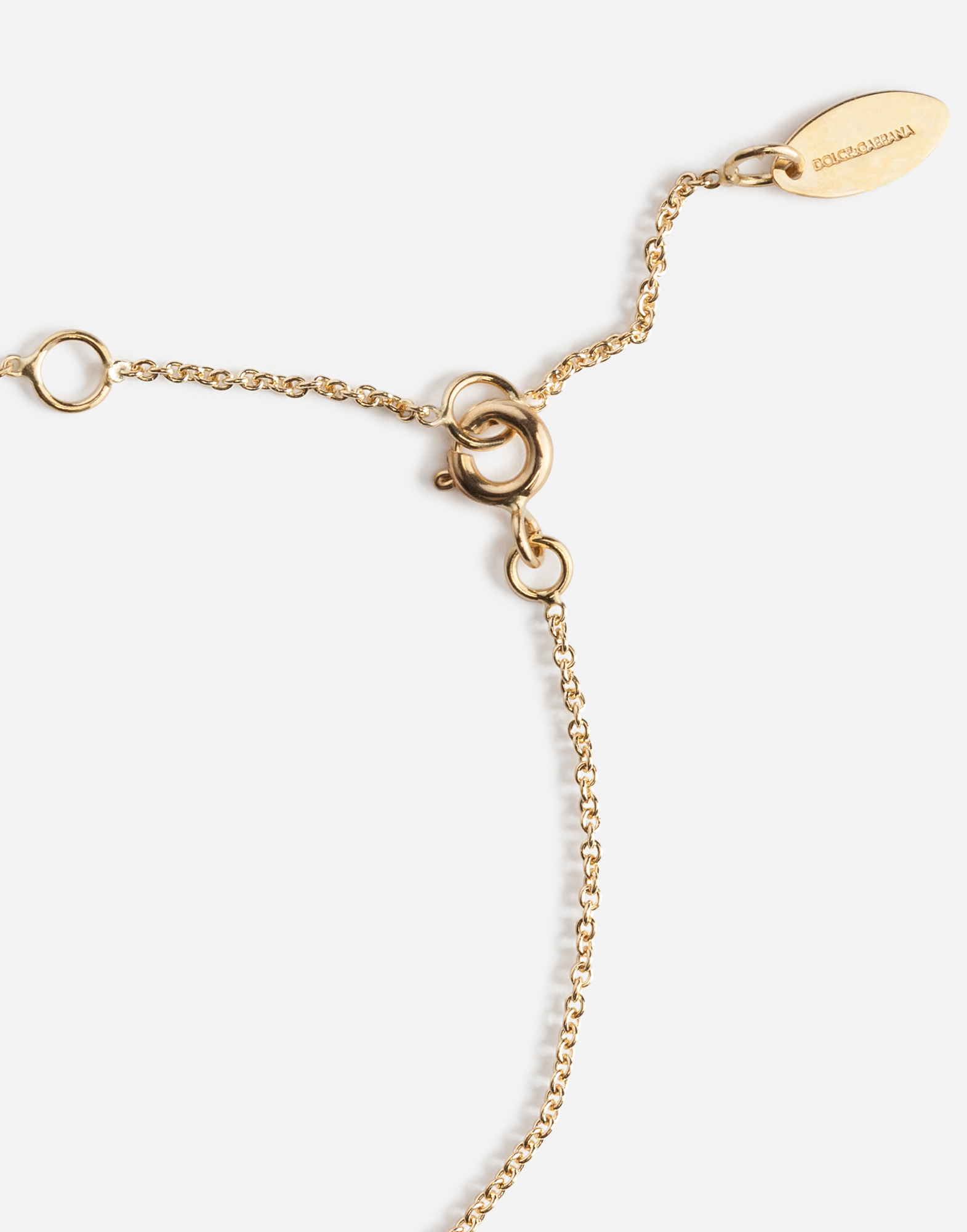 Shop Dolce & Gabbana Bracelet With Angel Medallion In Gold