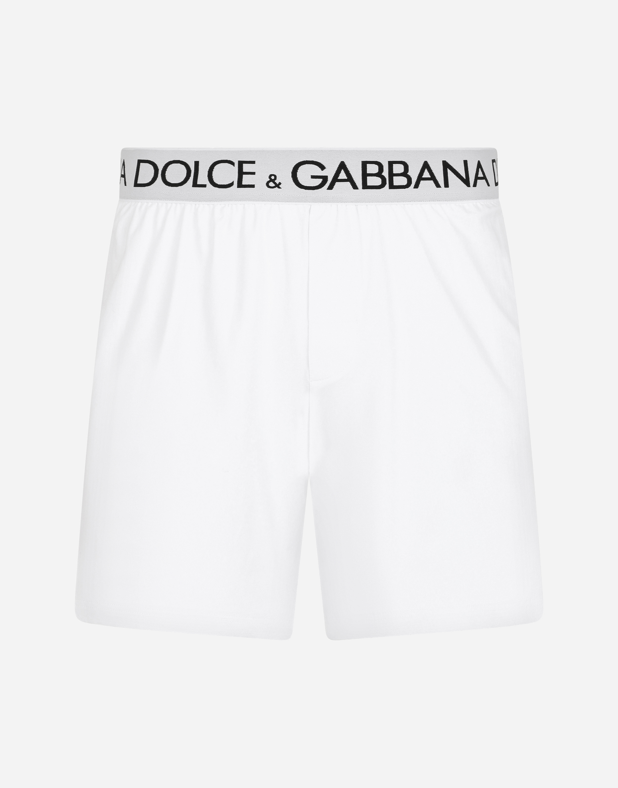 Dolce & Gabbana Two-way Stretch Cotton Boxer Shorts - Man Underwear And Loungewear White Cotton