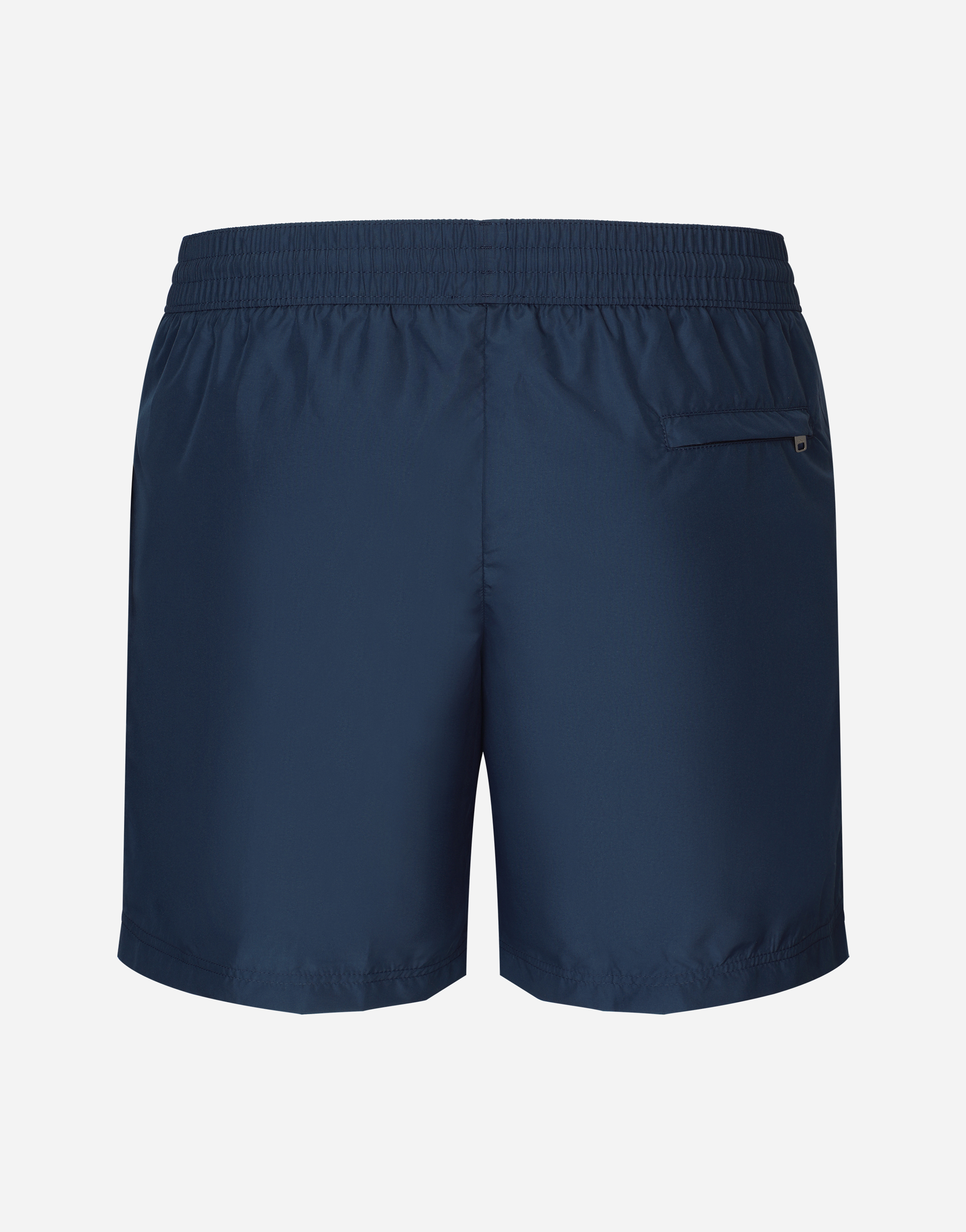DOLCE & GABBANA LONG-LEG SWIM TRUNKS WITH BRANDED TAG