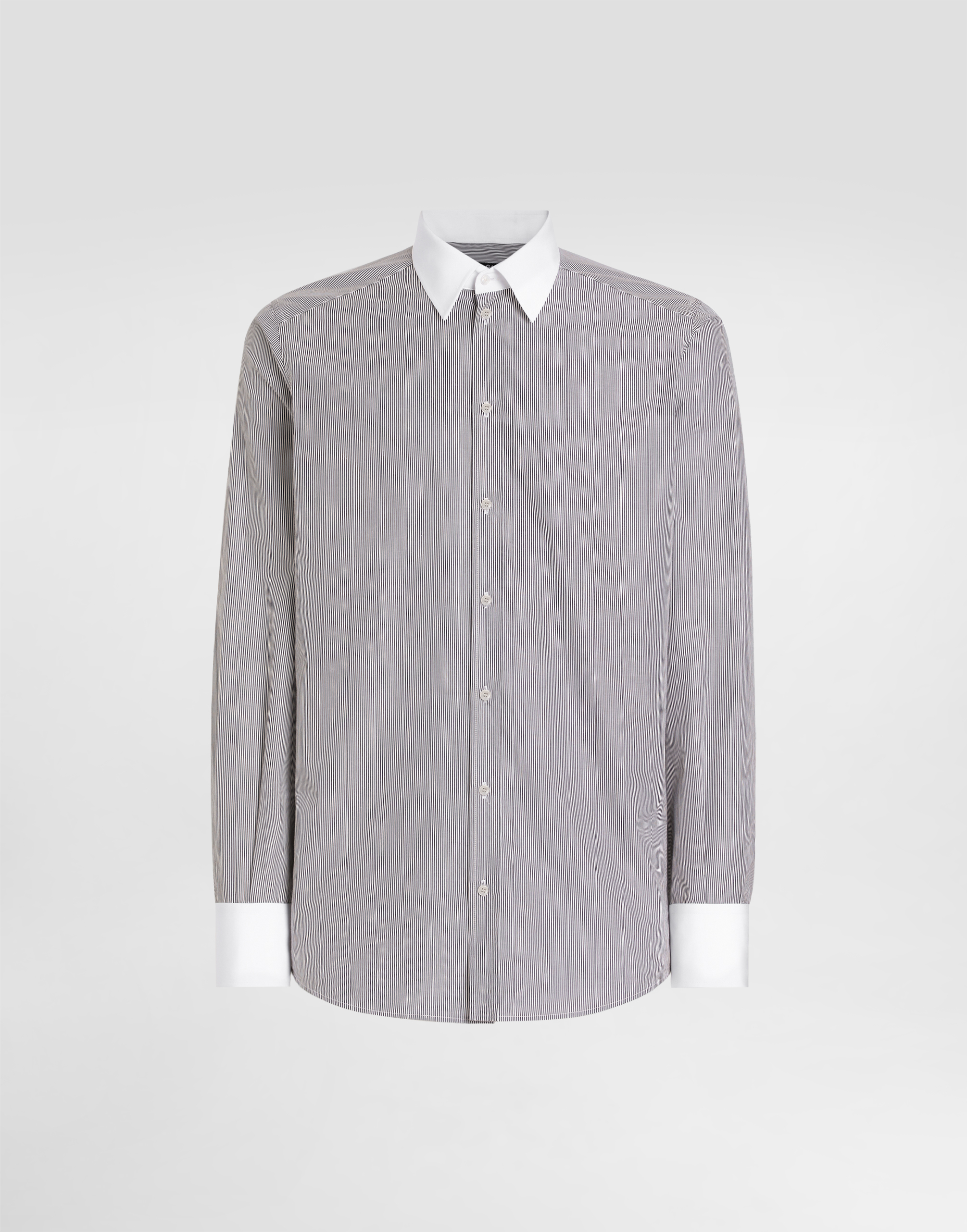Dolce & Gabbana Striped Cotton Poplin Shirt In Multicolor