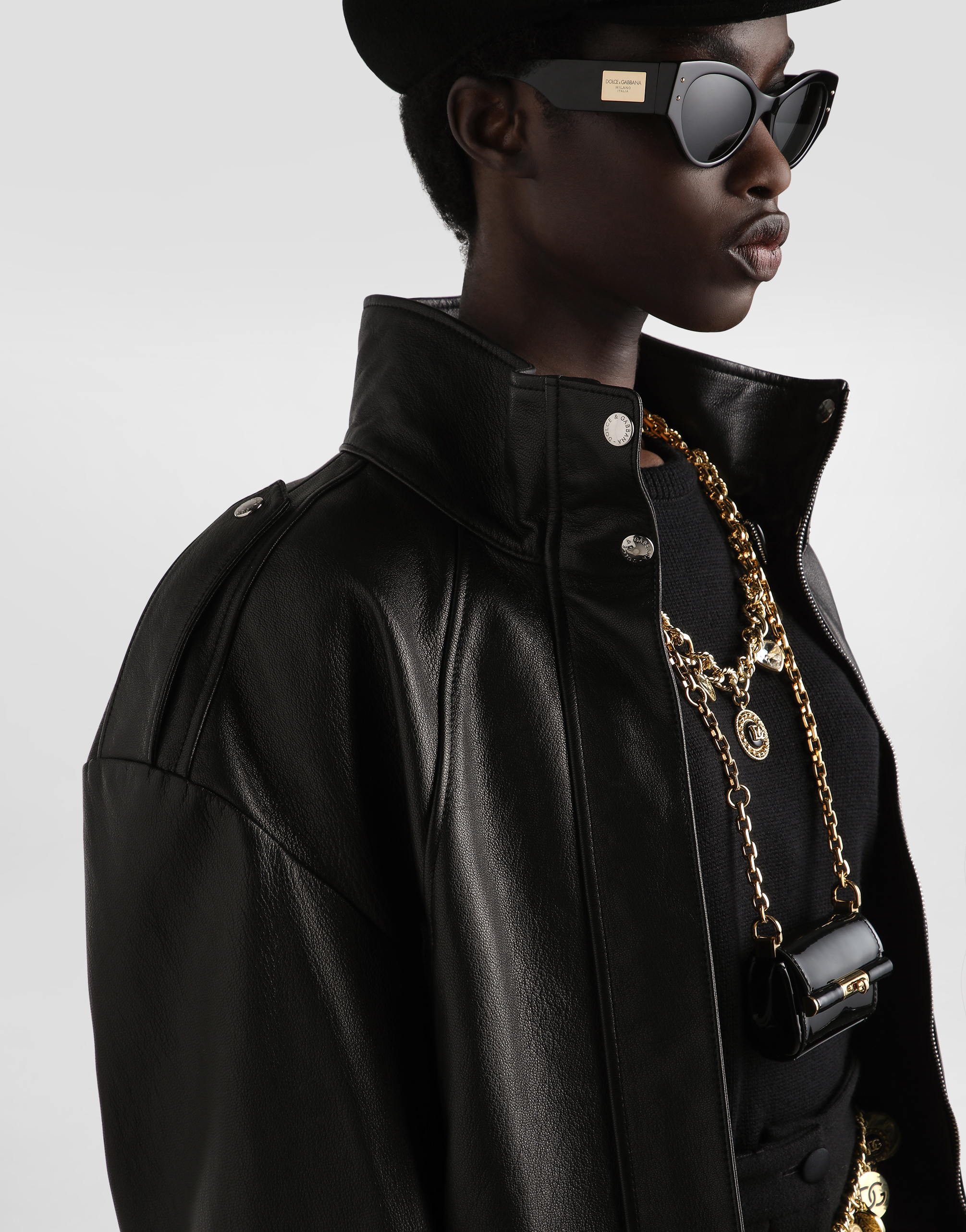 Plongé goat leather jacket