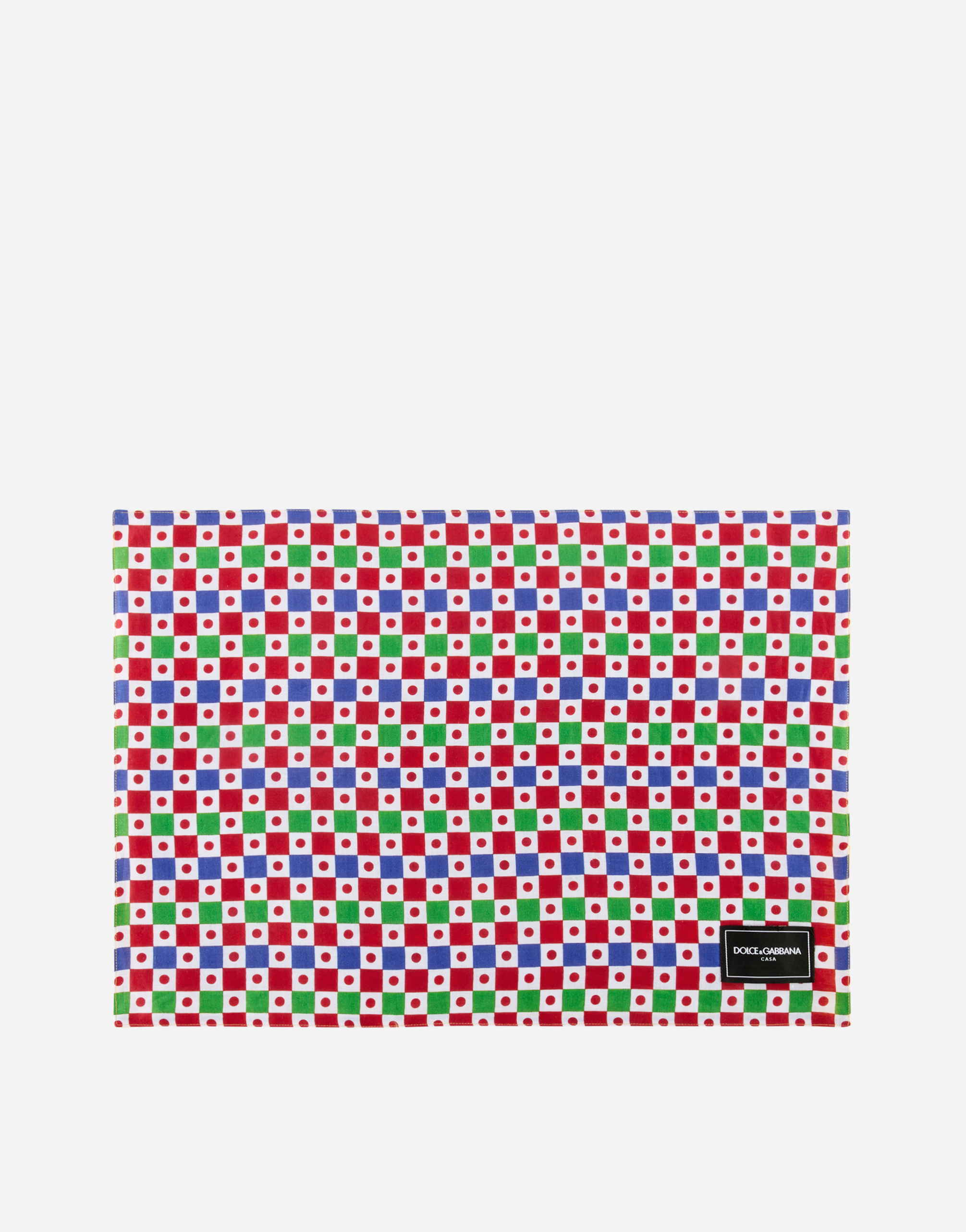 Dolce & Gabbana Set Linen Placemat And Napkin In Multicolor