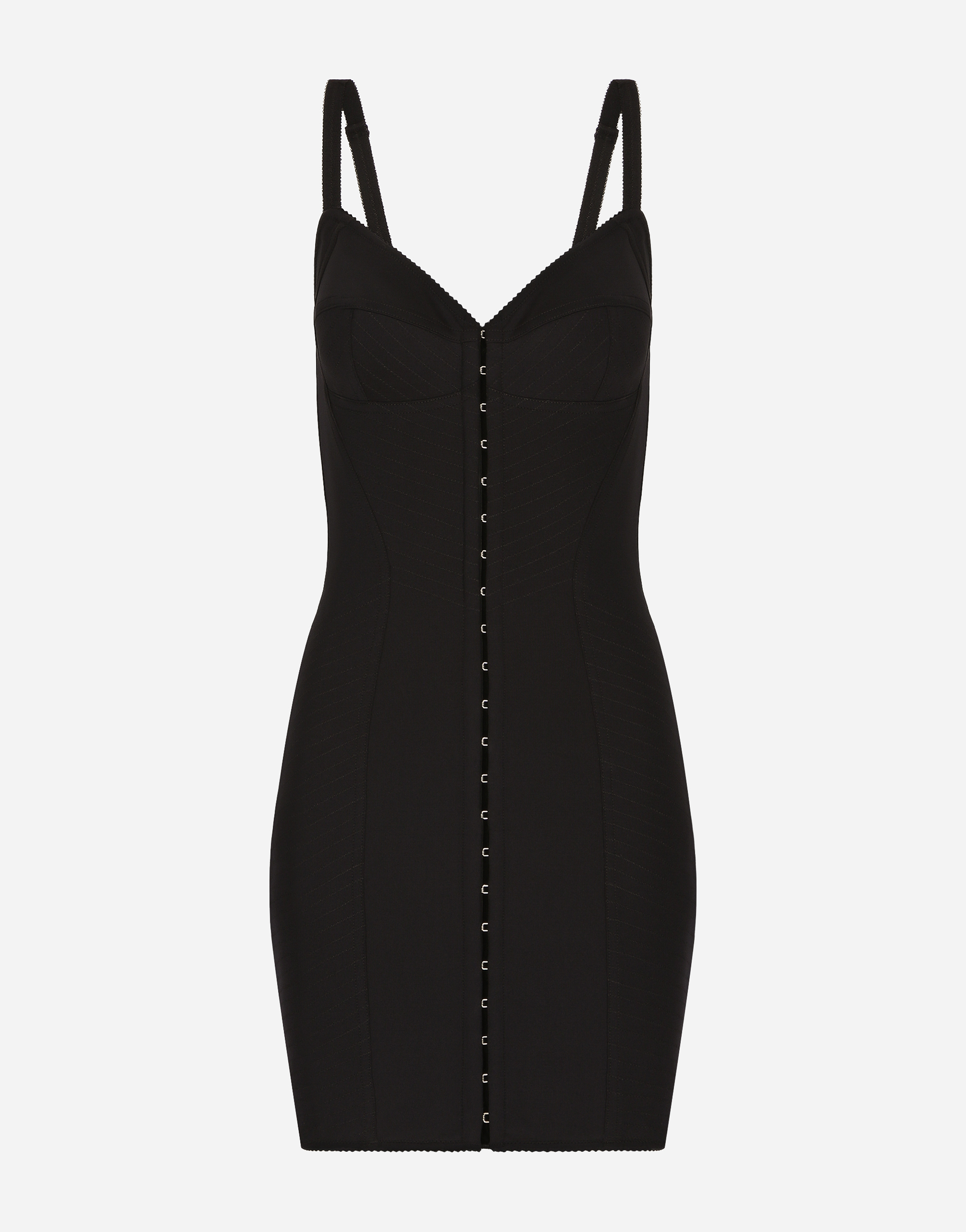 Dolce & Gabbana Short Light Technical Jersey Dress - Woman Dresses Black Fabric