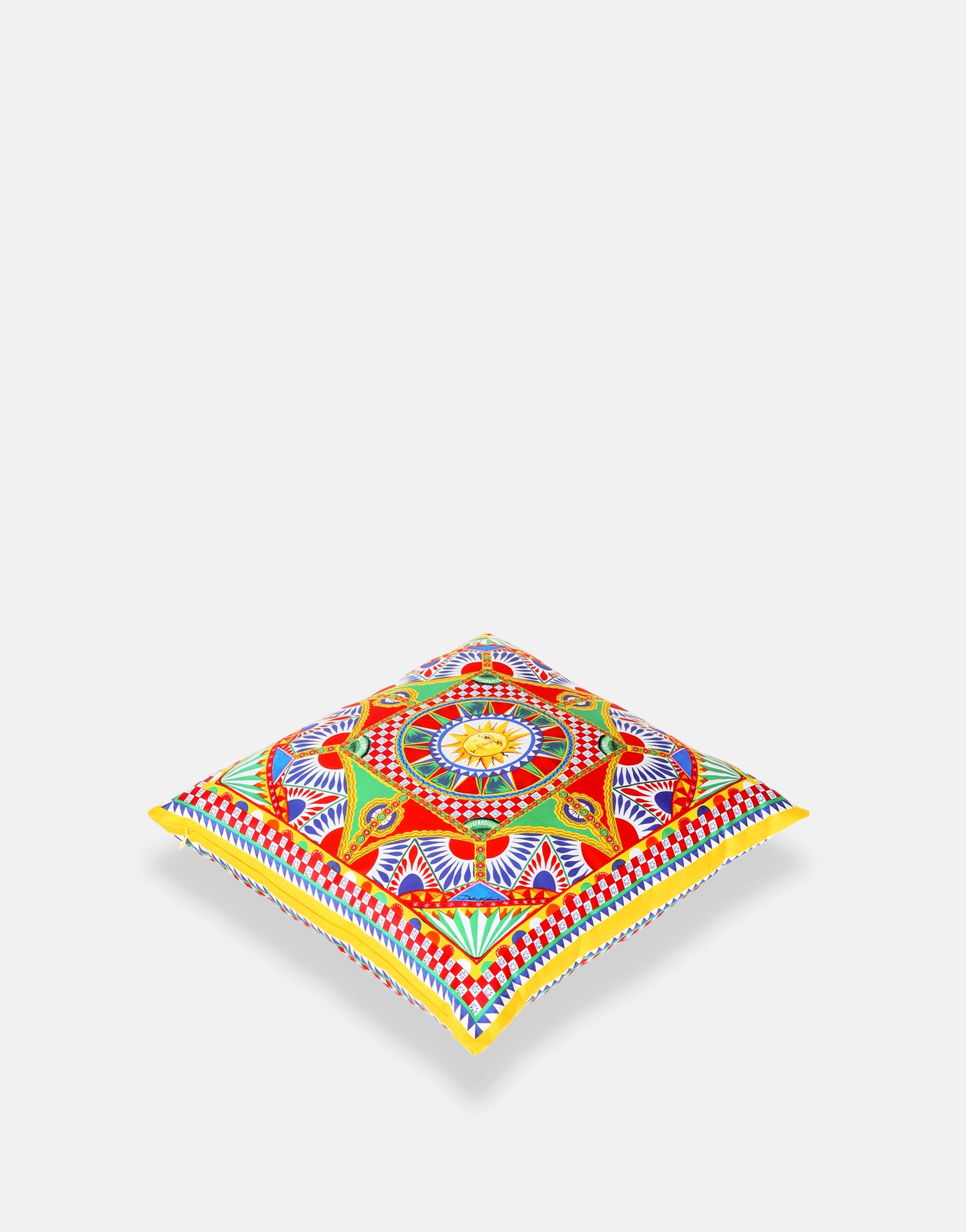 Dolce & Gabbana Duchess Cotton Cushion Small In Multi