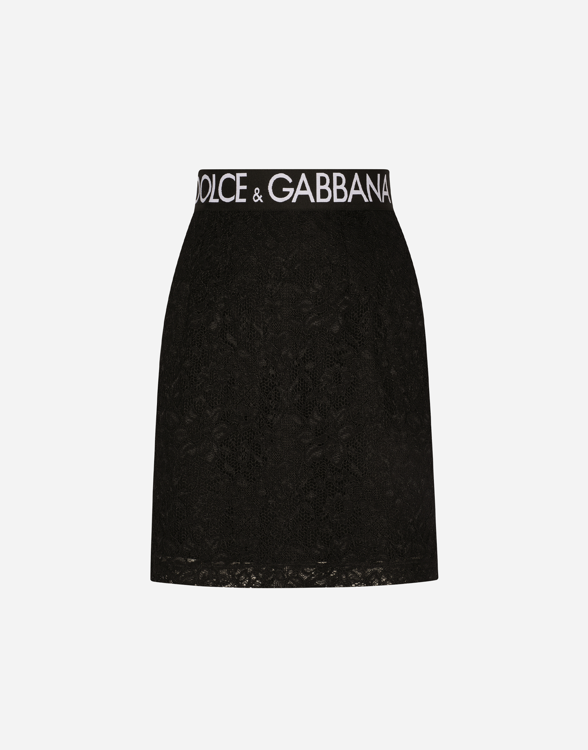 Dolce & Gabbana Lace Miniskirt In Black