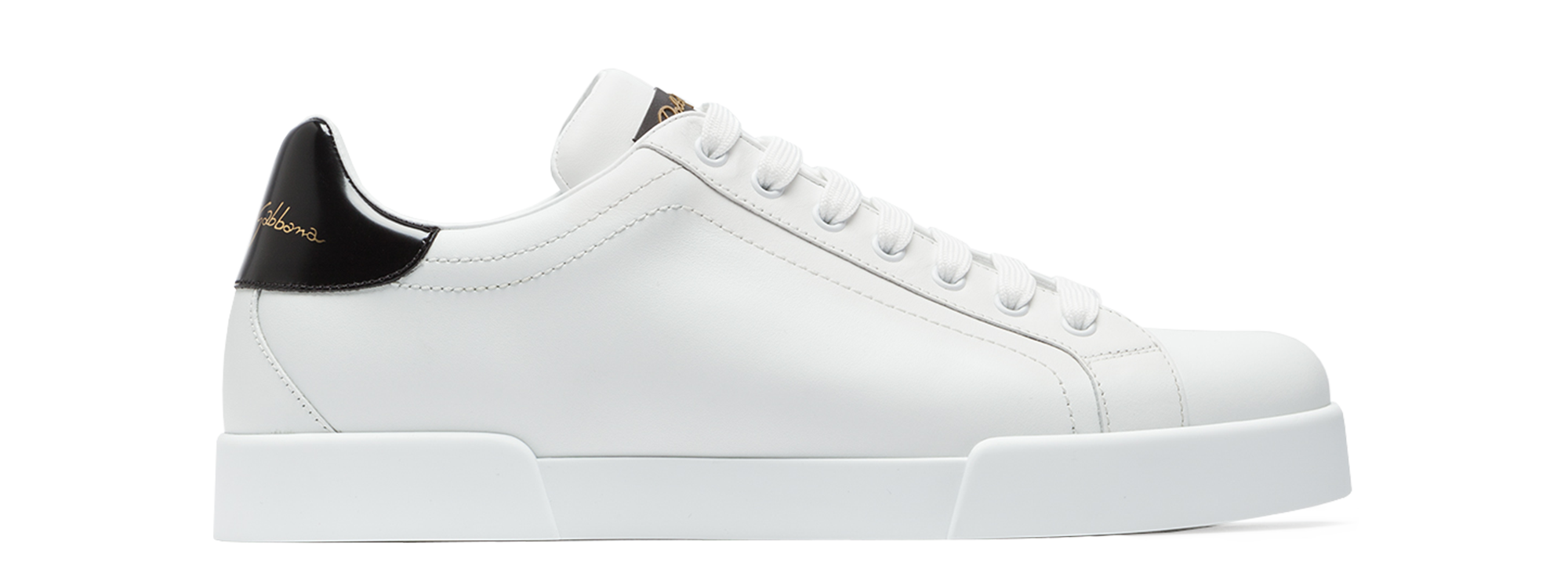 Dolce & Gabbana LEATHER SNEAKERS WITH SLOGAN PATCH AND APPLICATIONS  CK1563AS84289697 1