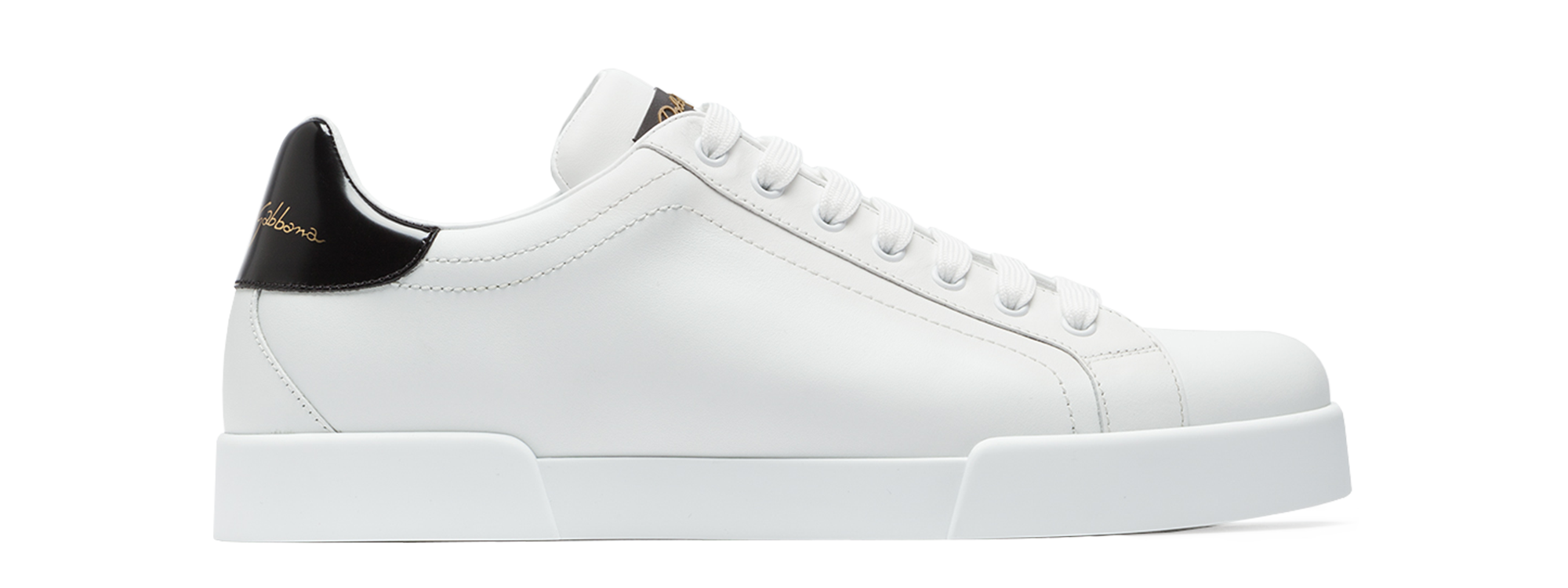 Dolce & Gabbana LEATHER SNEAKERS WITH SLOGAN PATCH AND APPLICATIONS WHITE CK1563AS84289697 1