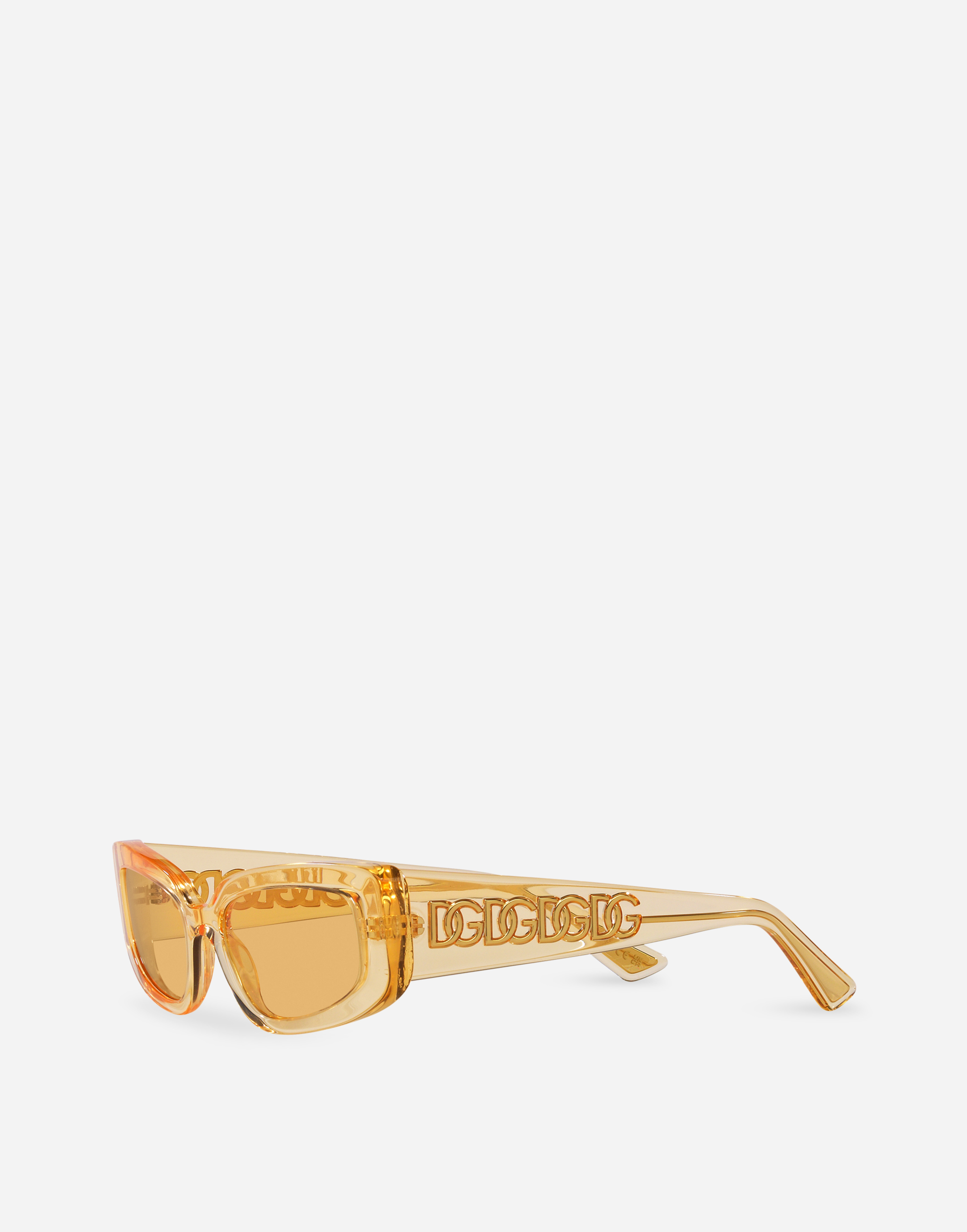 Shop Dolce & Gabbana Dg Essentials Sunglasses In Orange