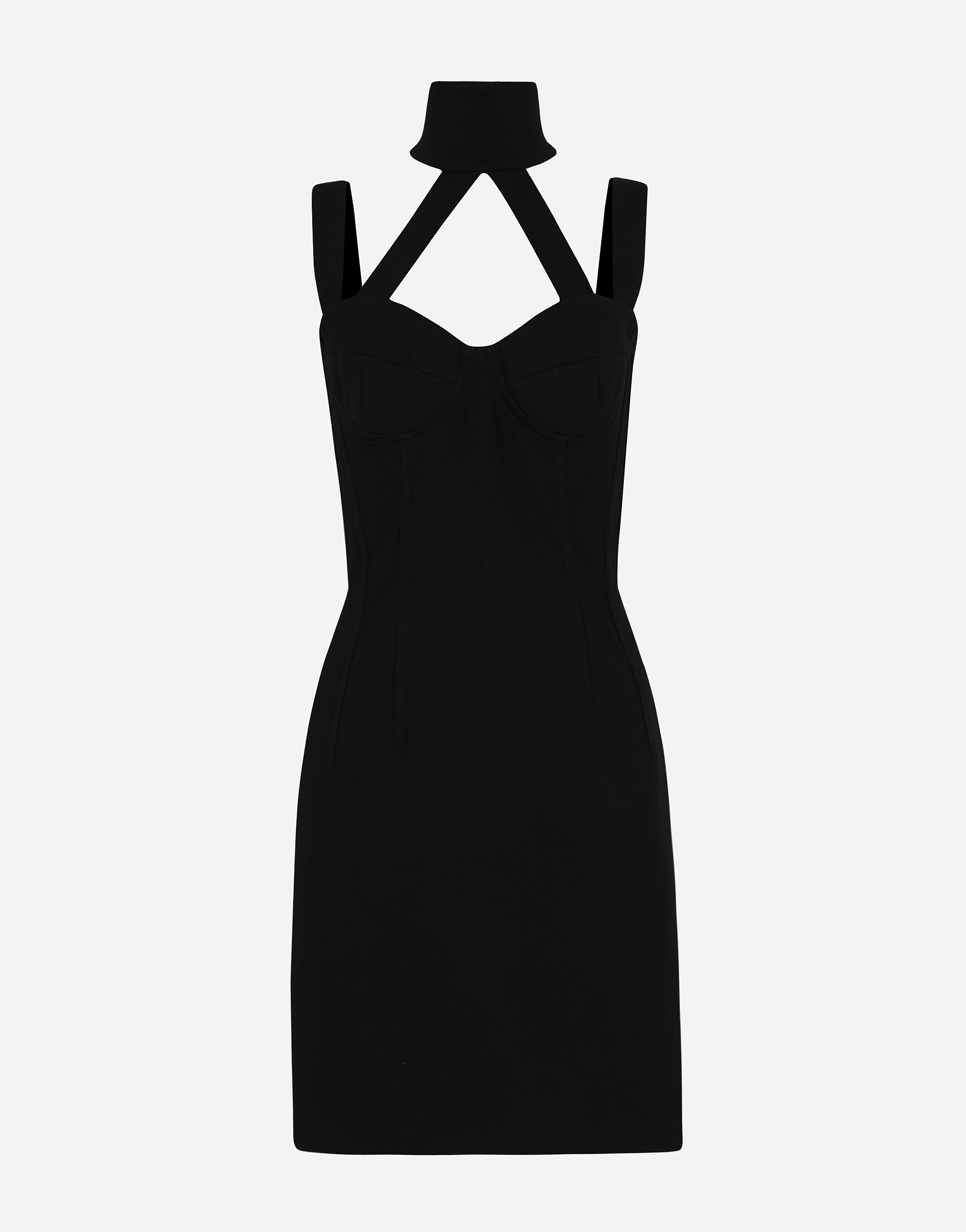 Dolce & Gabbana Short Sable Dress - Woman Dresses Black