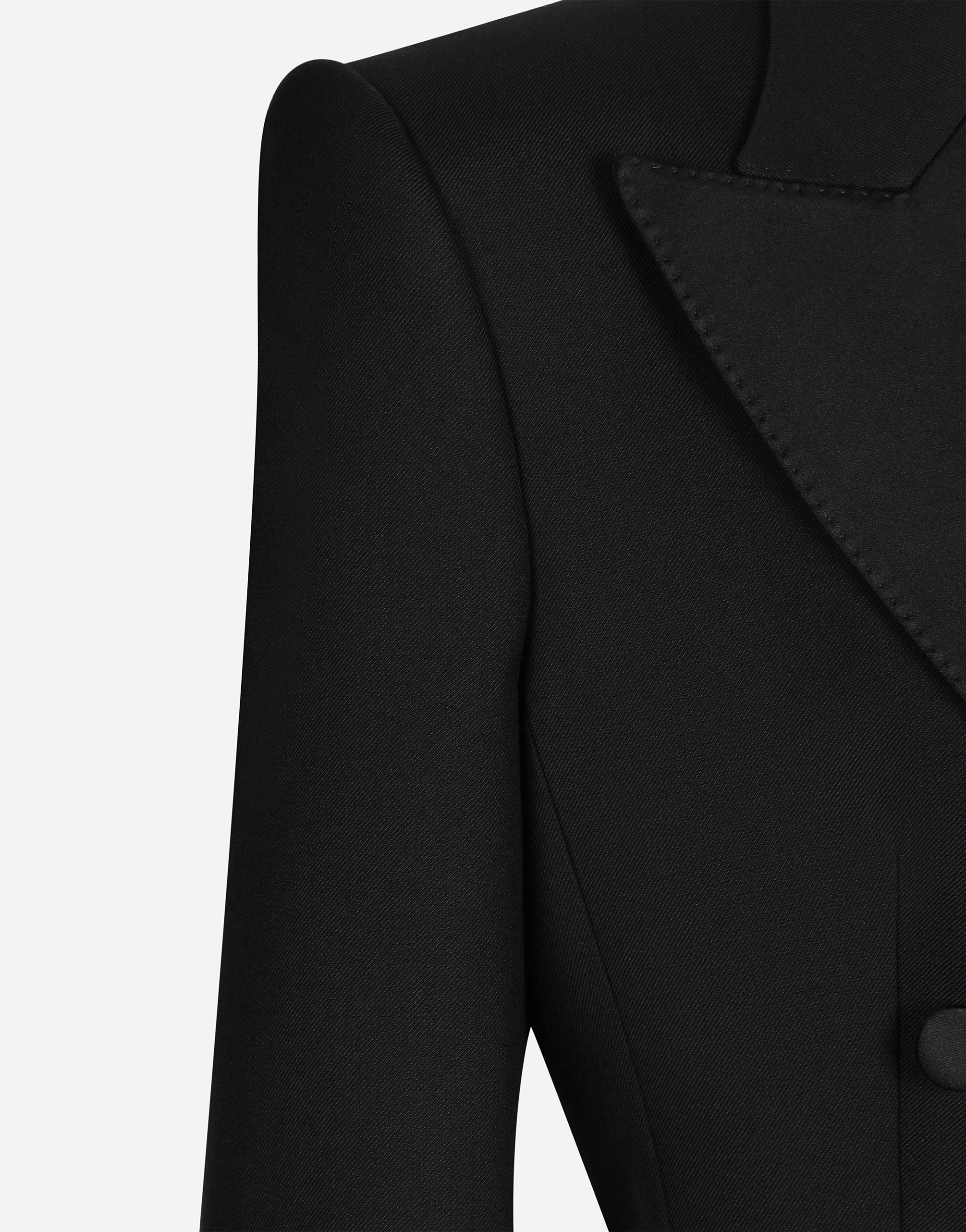 Dolce & Gabbana Wool Gabardine Double-breasted Coat - Women's - Silk/virgin Wool In Black