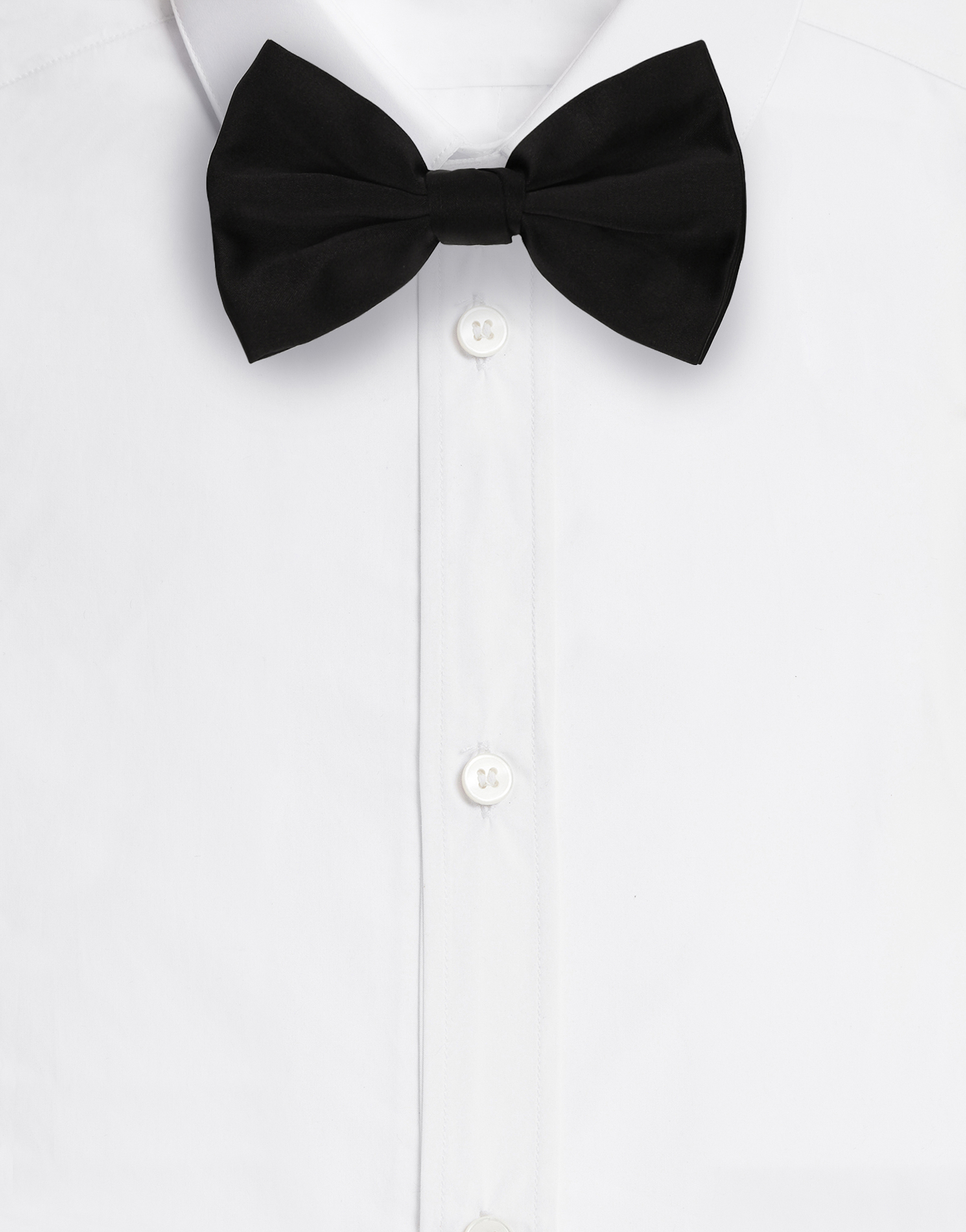 Dolce & Gabbana Silk Satin Bow Tie - Woman Scarves And Silks Black Fabric Onesize