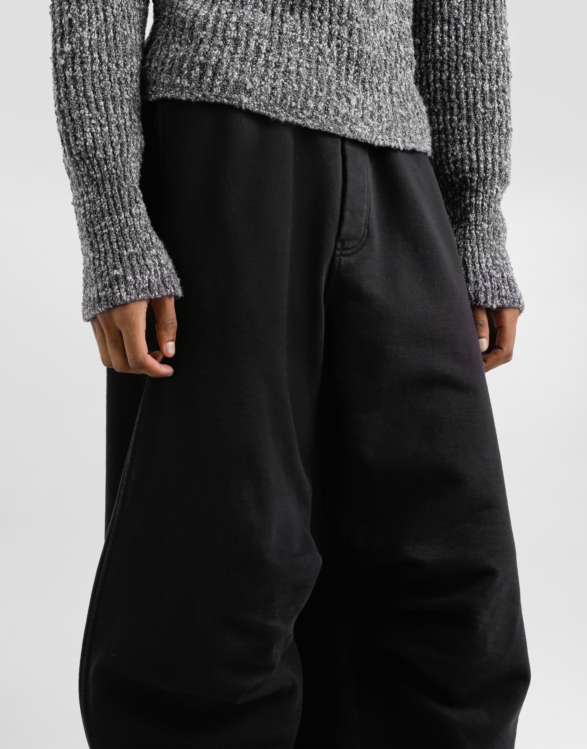 Dolce & Gabbana Men Sweatpants With Elastic Waist And Inserts In Black
