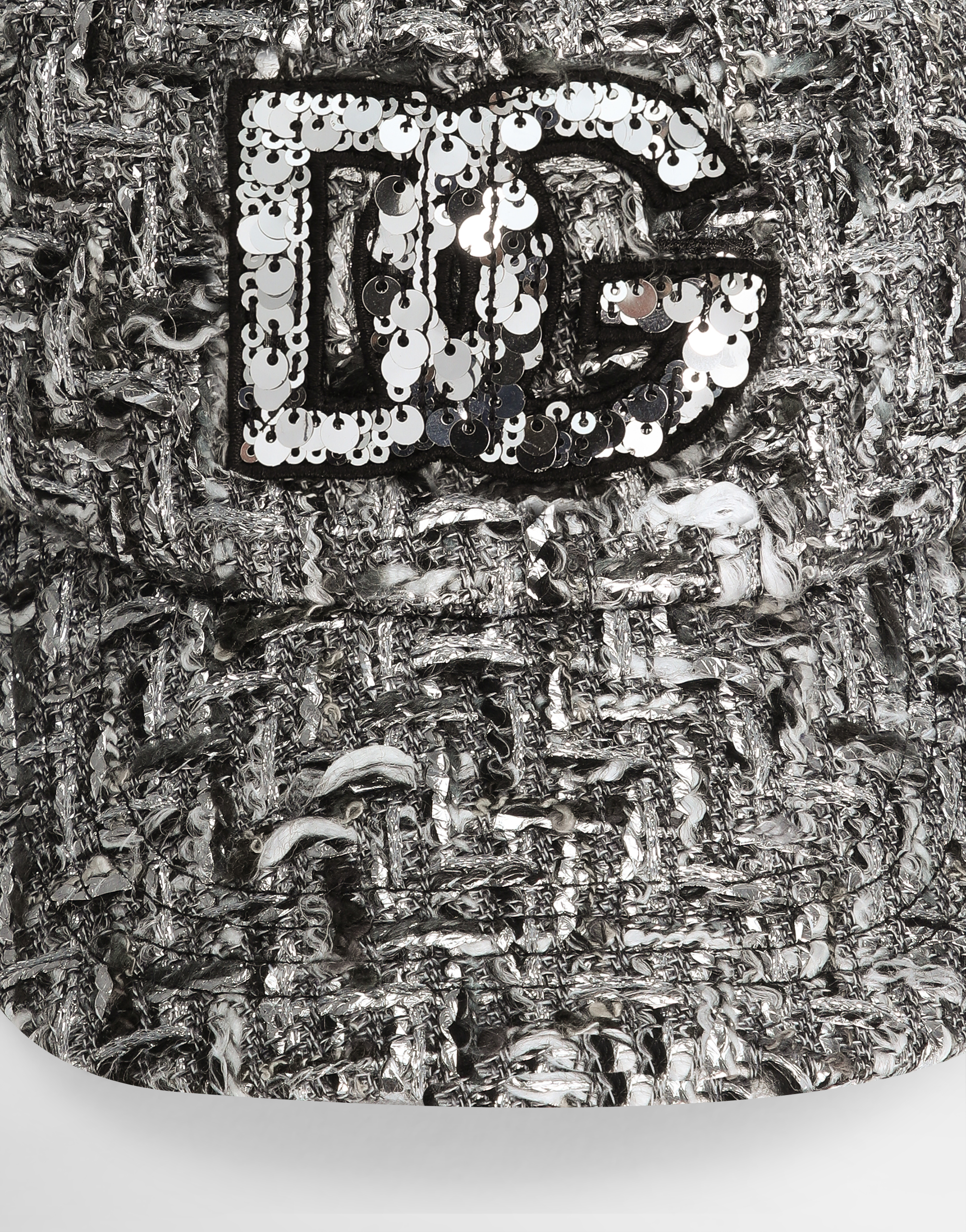 Dolce & Gabbana Tweed Baseball Cap In Multicolor