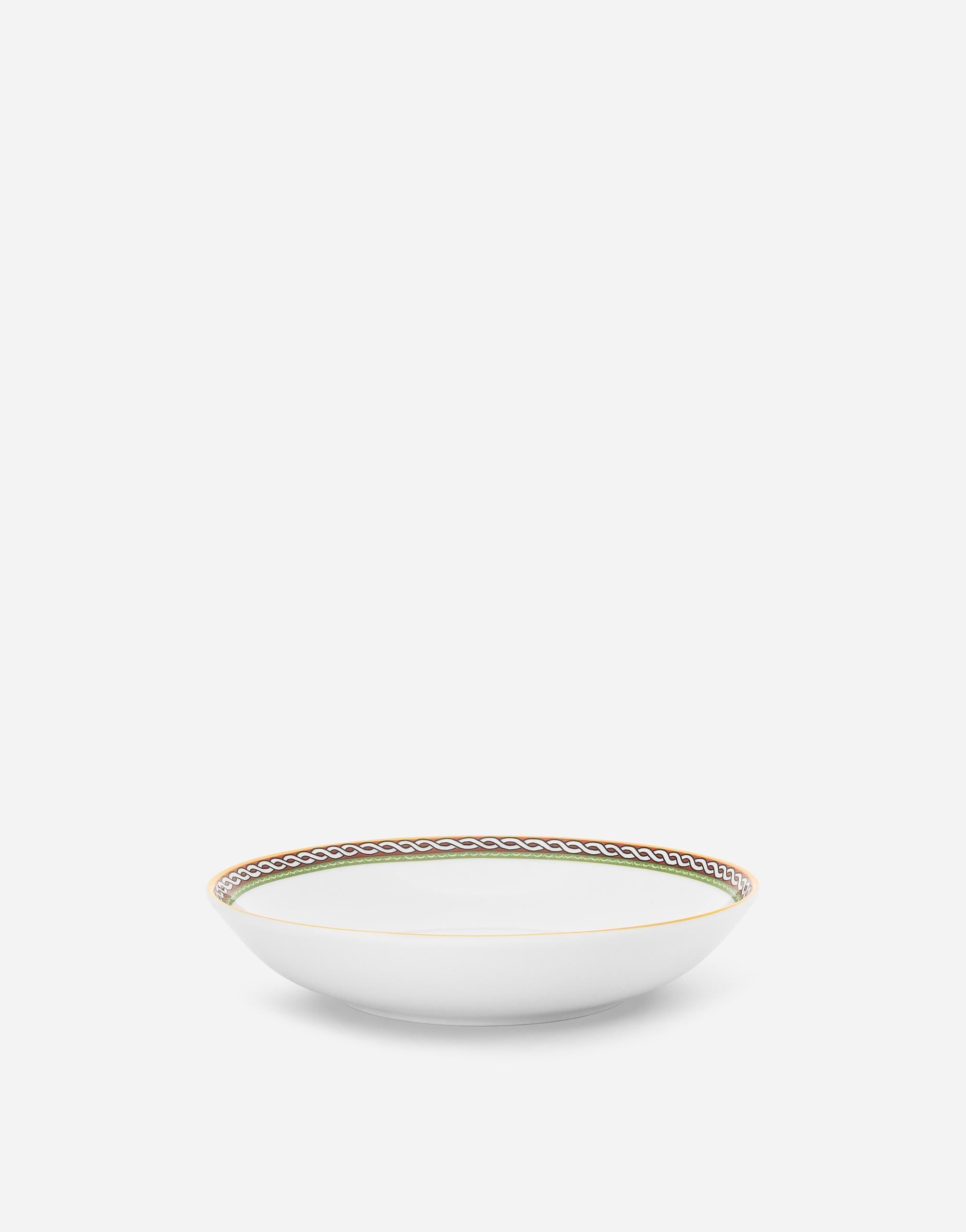 Dolce & Gabbana Set 2 Porcelain Soup Plates In Multicolor