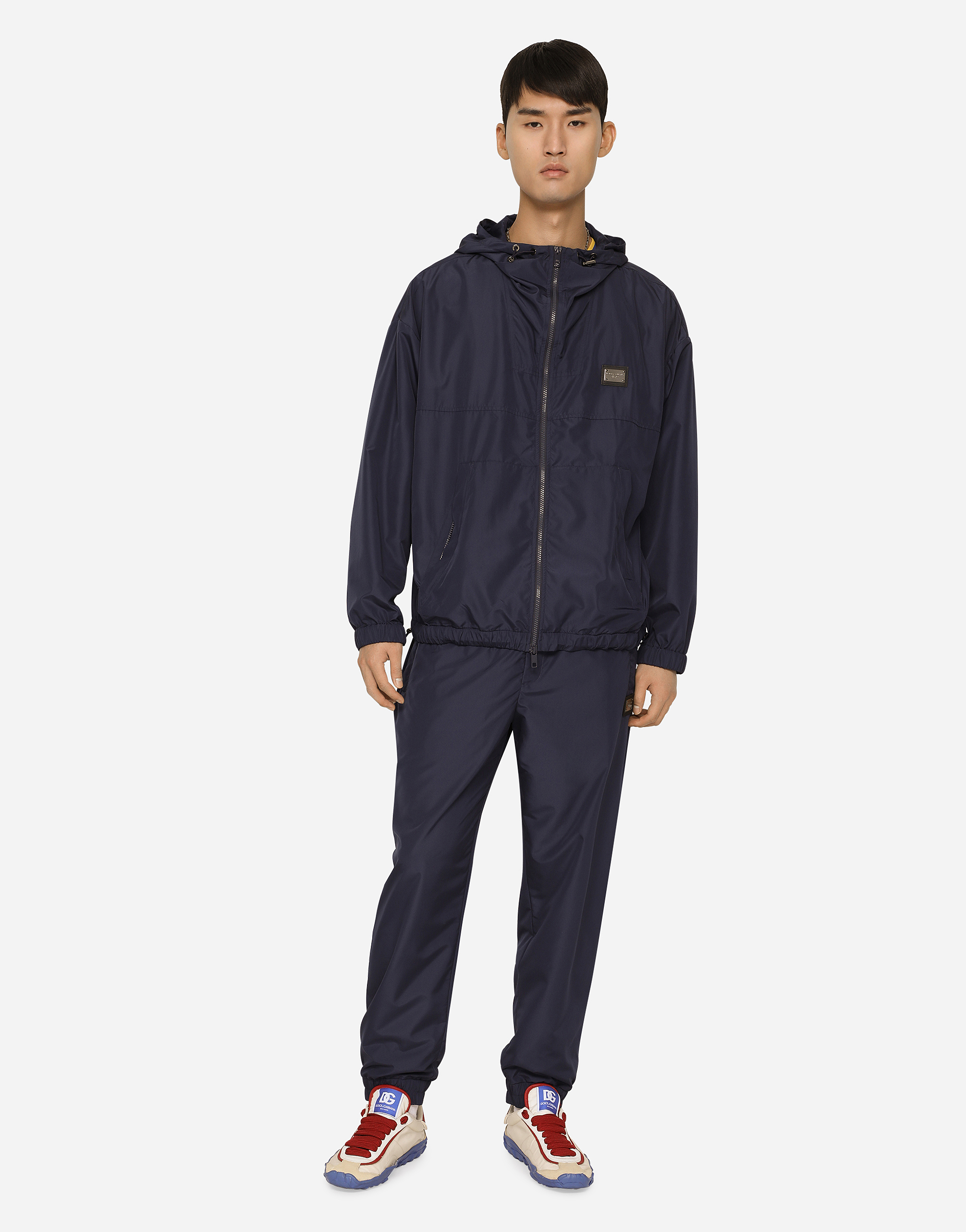 DOLCE & GABBANA NYLON JOGGING PANTS WITH BRANDED TAG