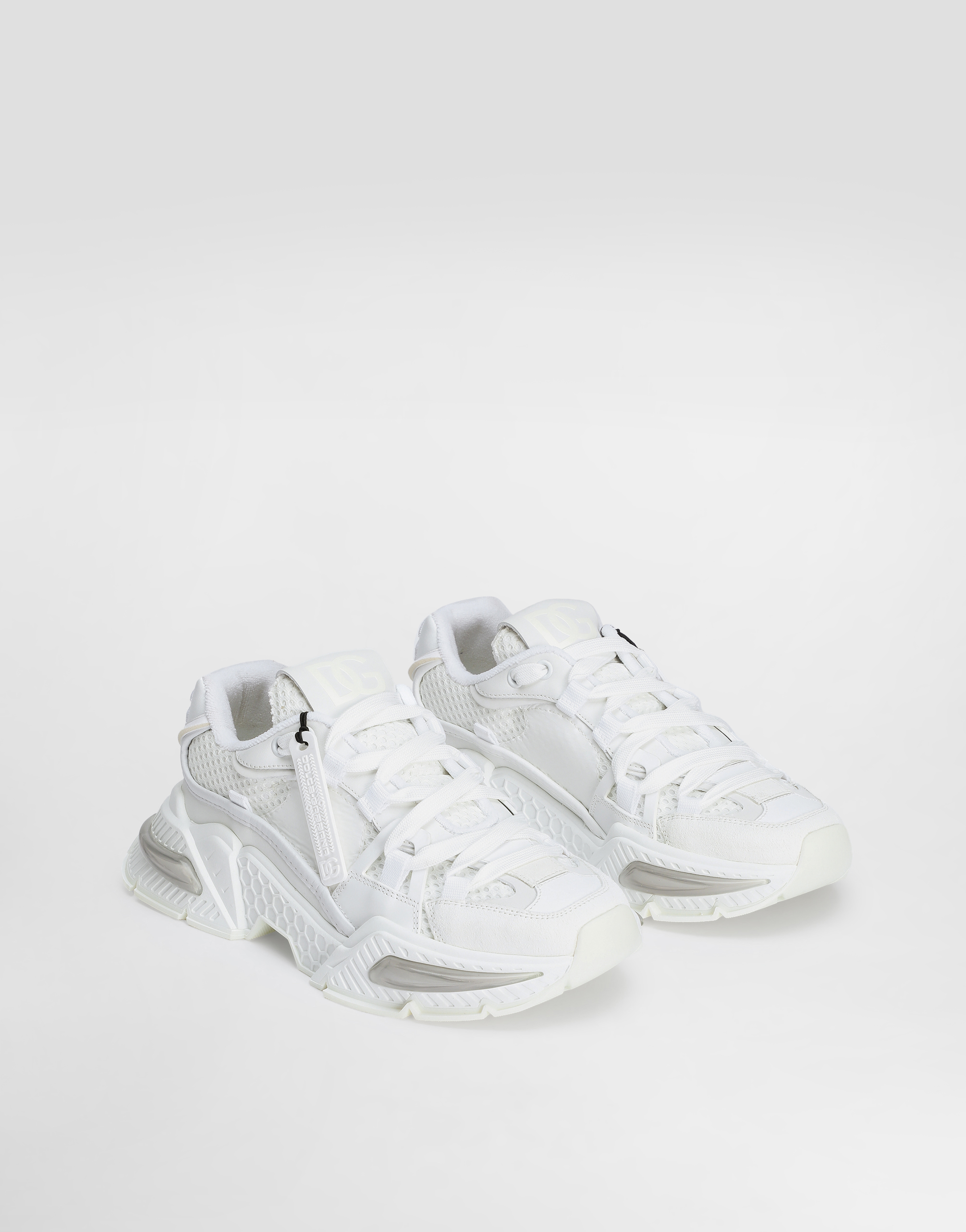 Dolce & Gabbana White Mixed-material Airmaster Sneakers In White