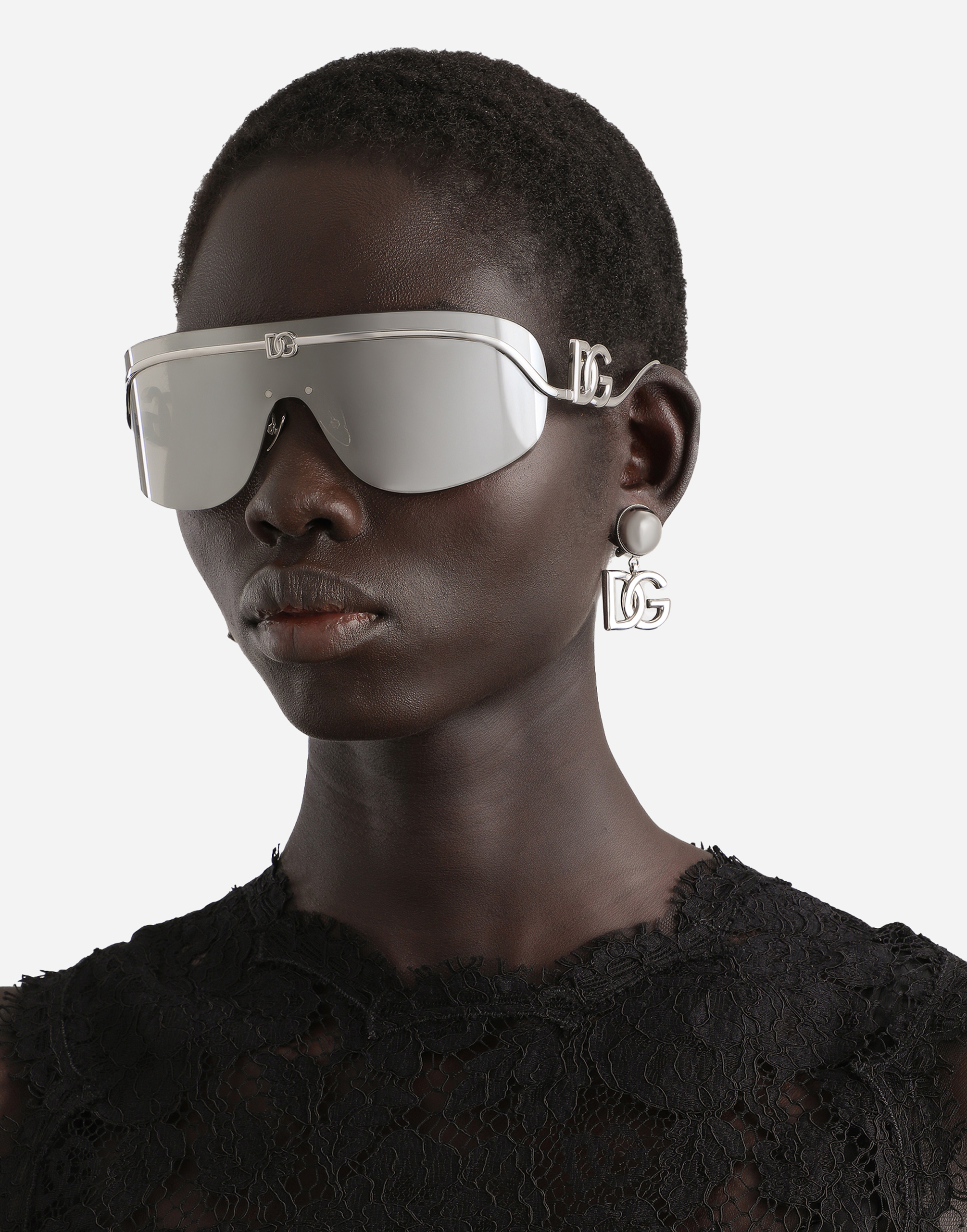 Dolce & Gabbana Statement Sunglasses In Silver