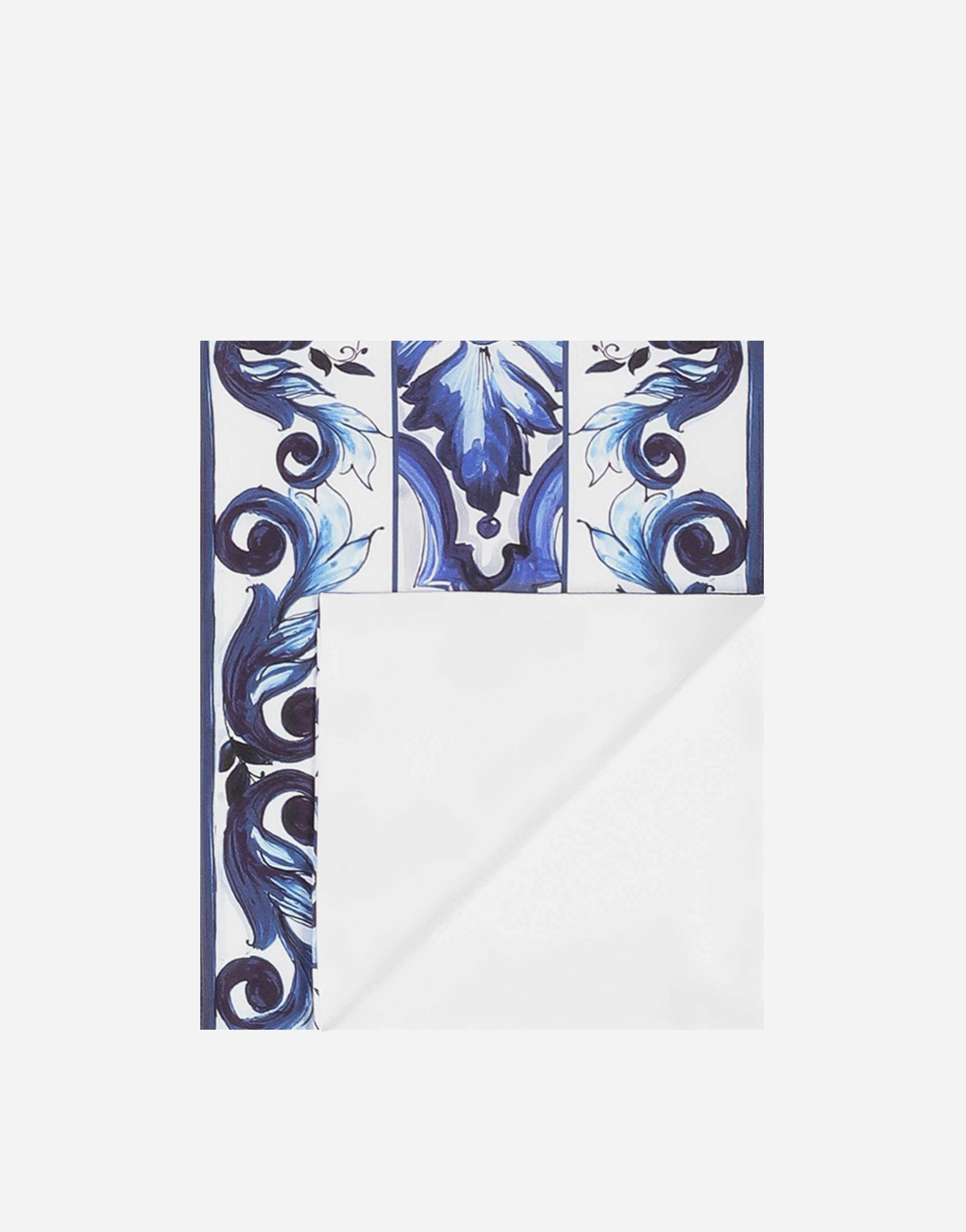 Dolce & Gabbana Set 2 Cotton Sateen Pillowcases In Blue