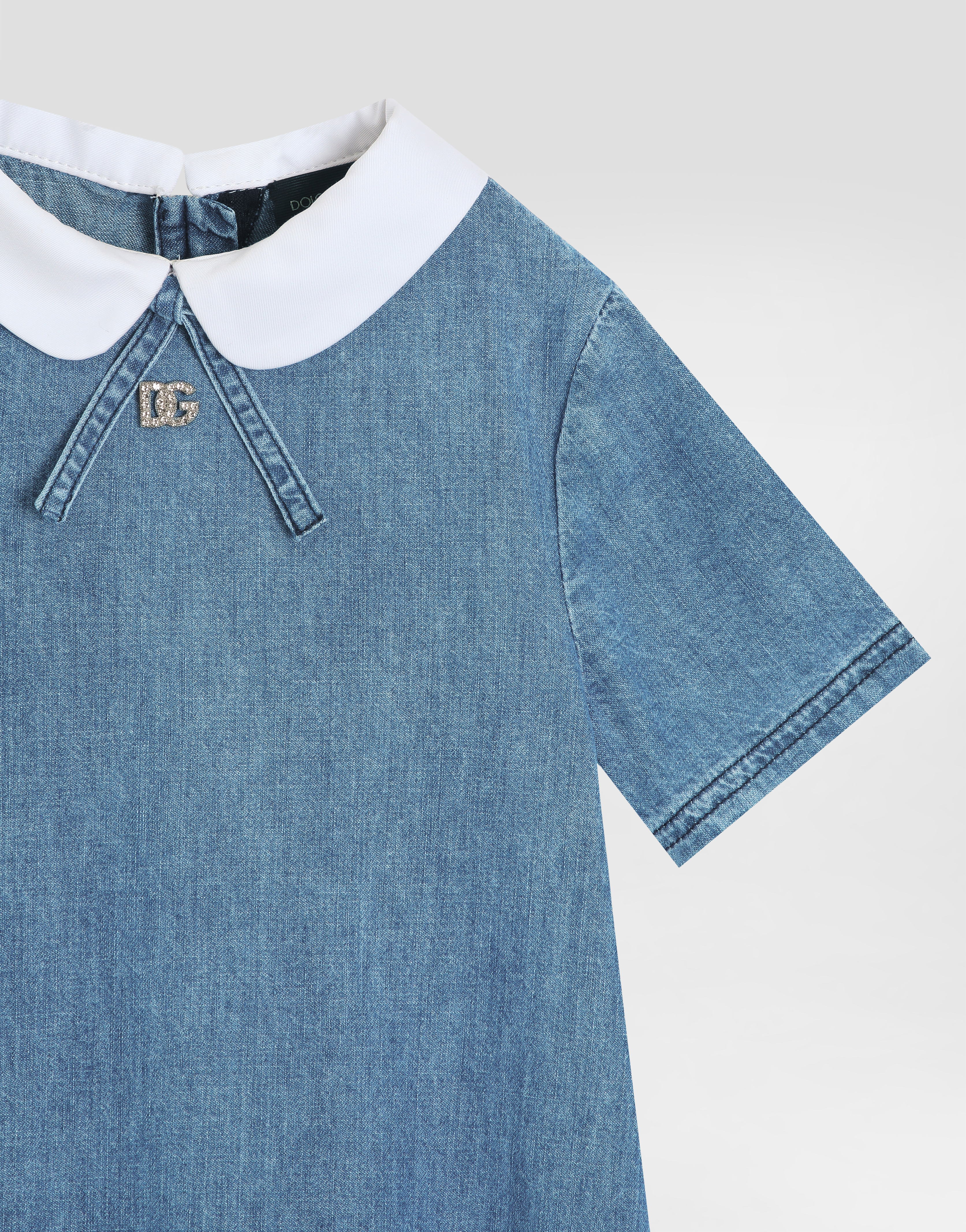 Chambray dress with DG logo