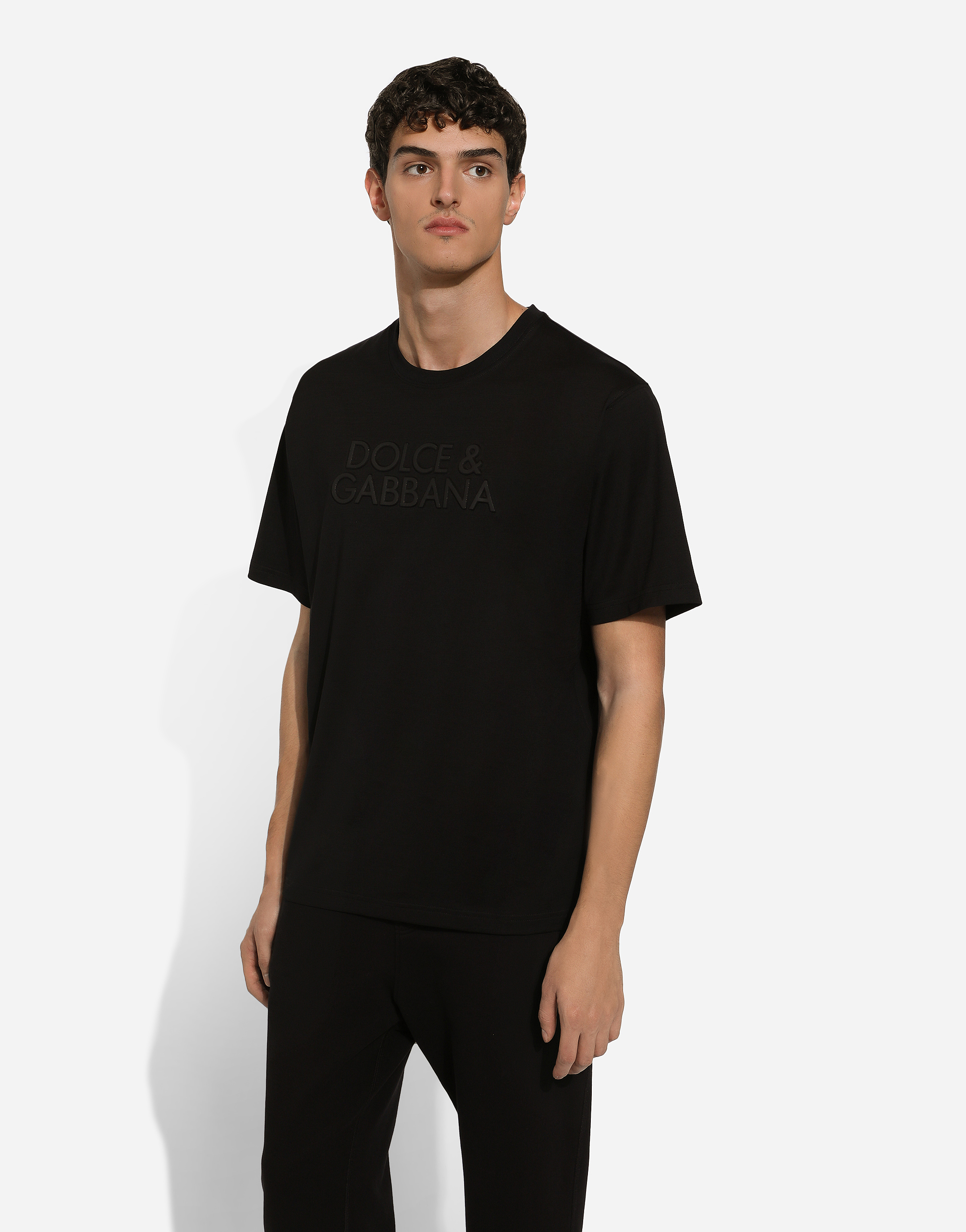 Dolce & Gabbana Jersey Crewneck T-shirt In ブラック