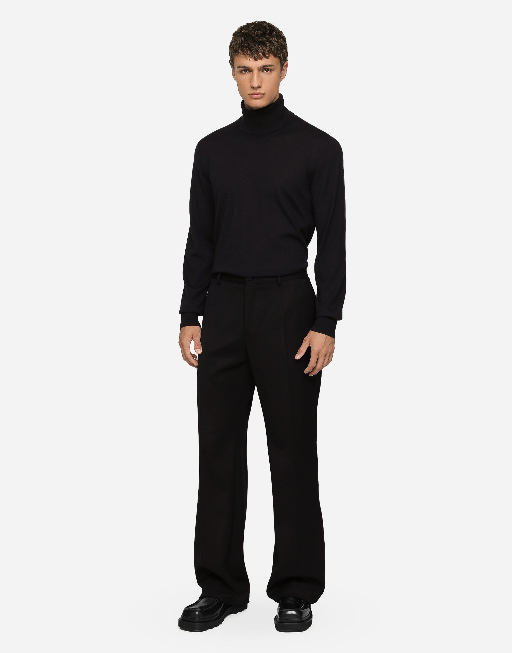  Dolce & Gabbana Dolce & Gabbana Pull Collo Alto - Man Sweaters And Cardigans Blue 44 