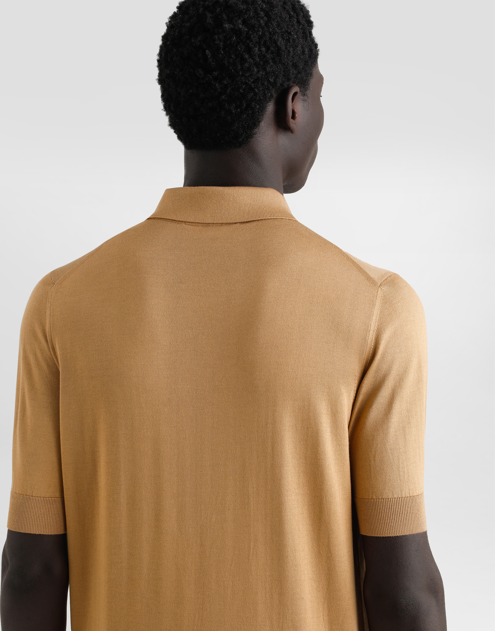 Dolce & Gabbana Logo-embroidered Polo Shirt In Beige