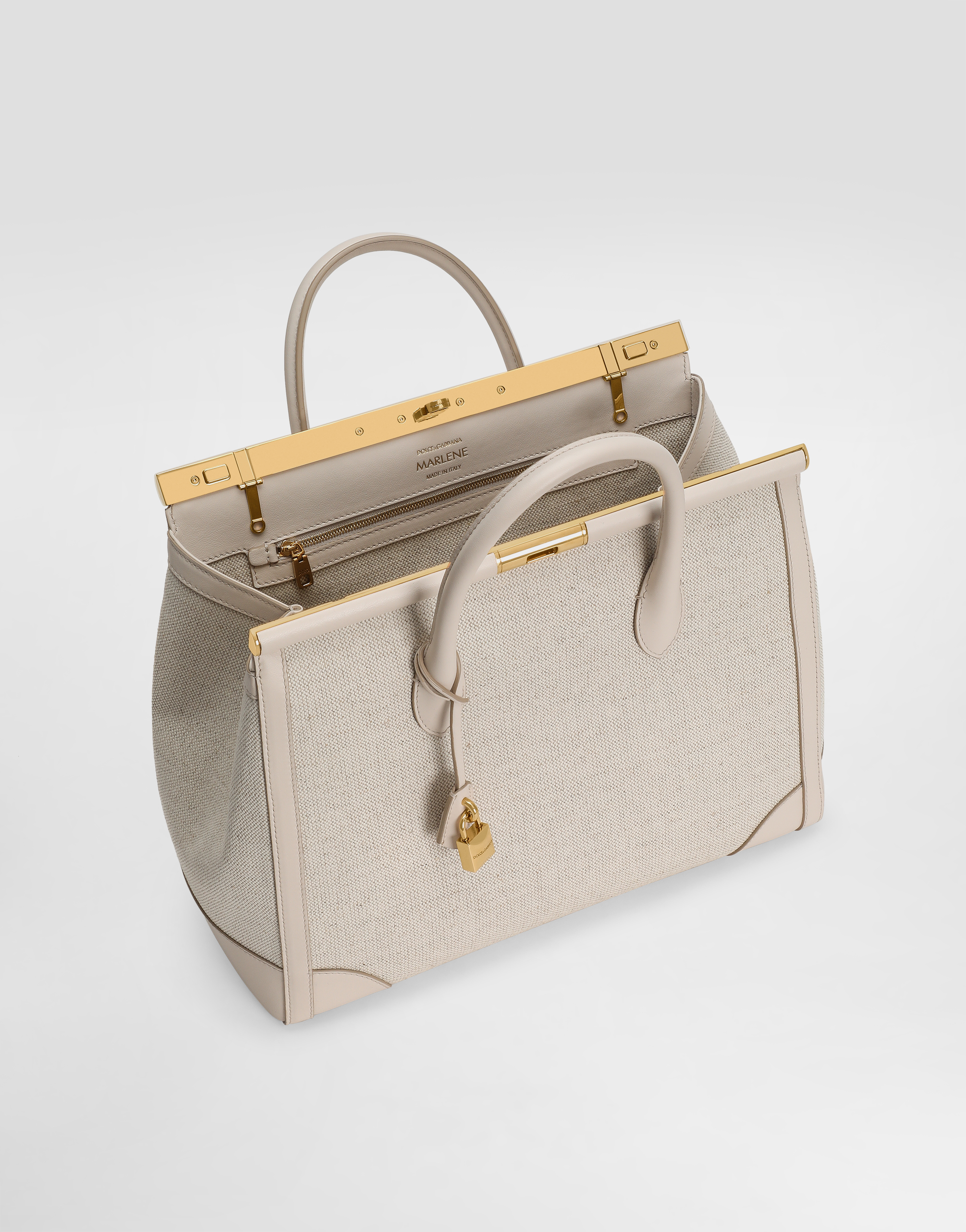 Dolce & Gabbana Marlene Fabric And Calfskin Handbag In Multi